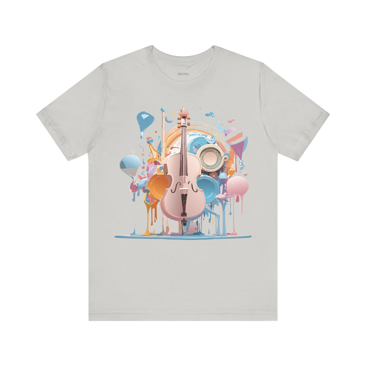 Music Graphic Unisex Cotton Bella+Canvas Tee with Art Design m168