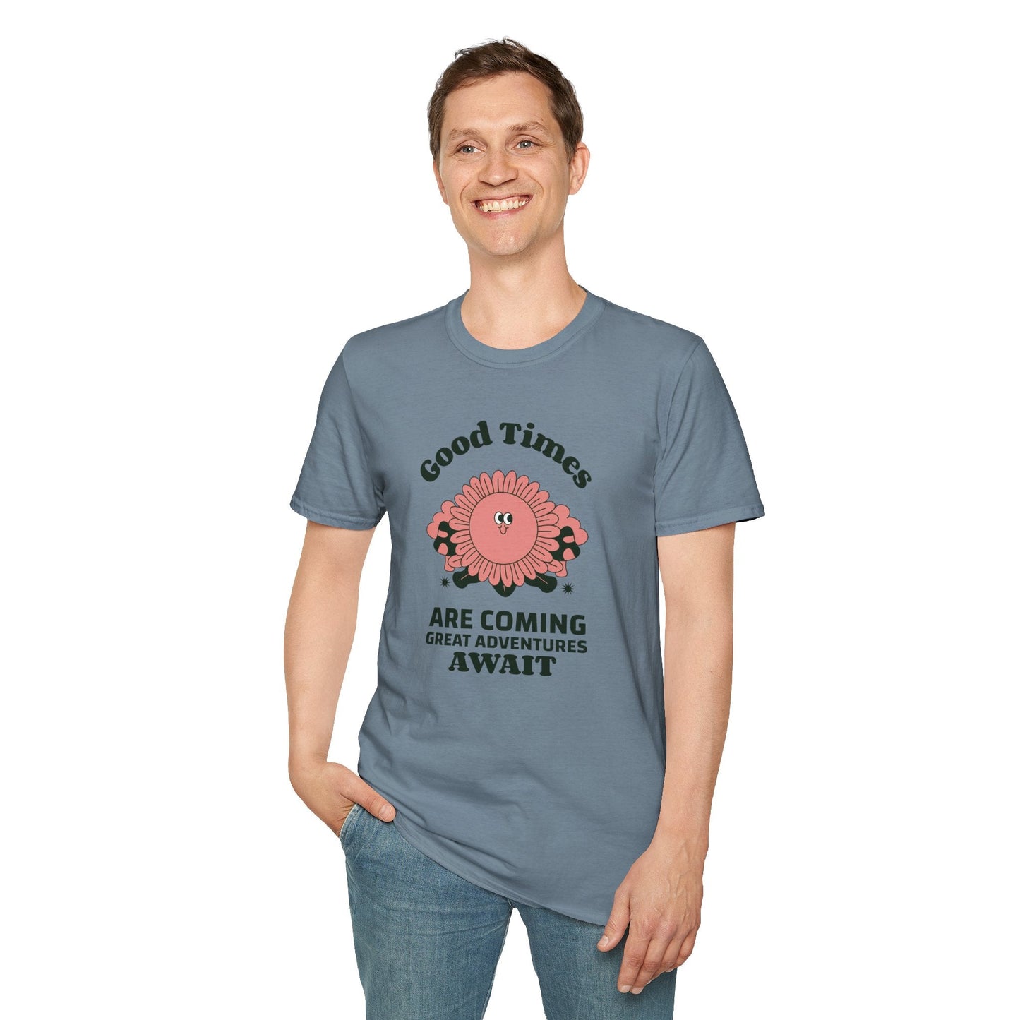 Positive Slogan T Shirts With Positive Words And Good Quotes Unisex Softstyle Cotton Tee Gildan 64000 Ring Spun
