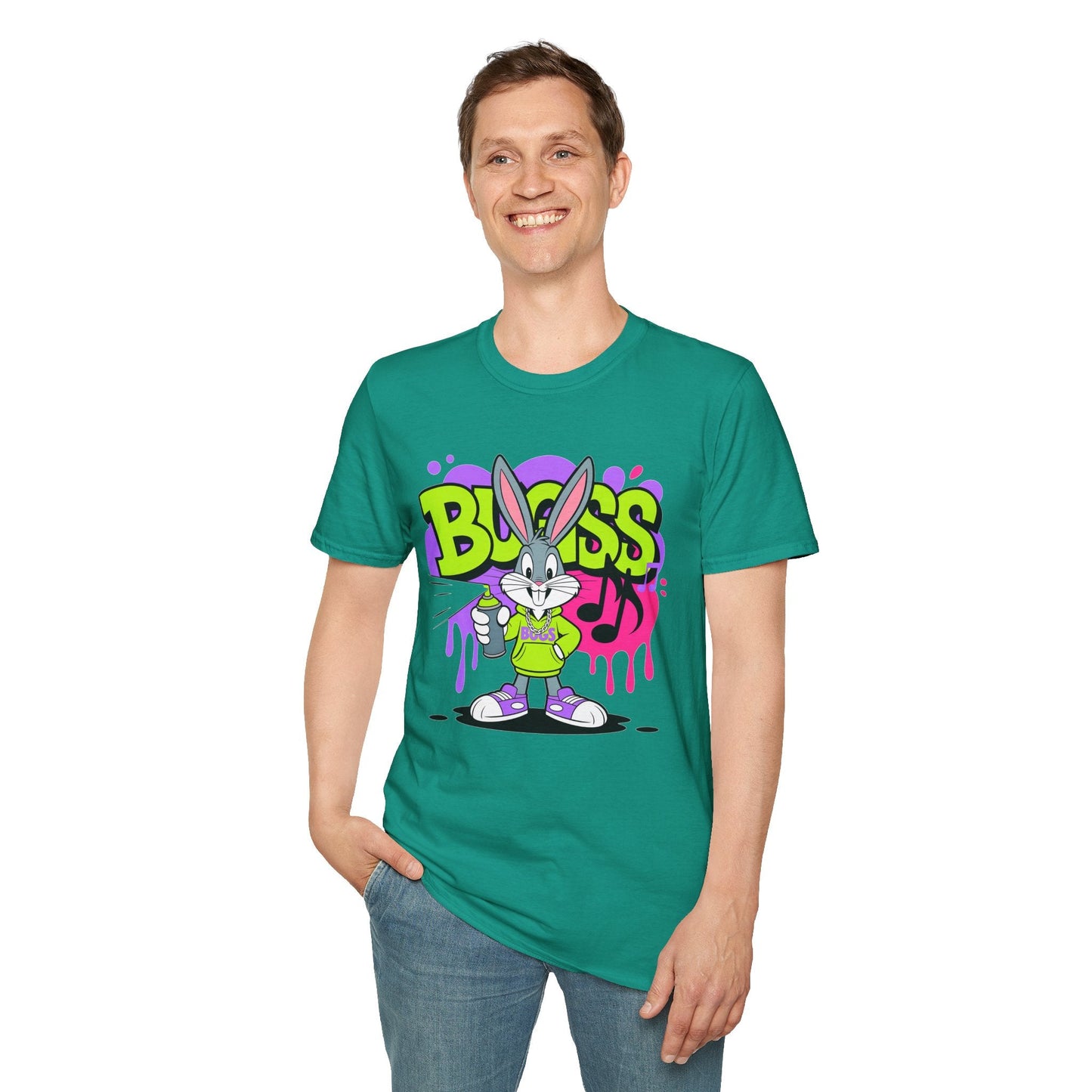 Cartoon T Shirt With Animation Unisex Funny Animals Tee Softstyle Gildan 64000 Apparel