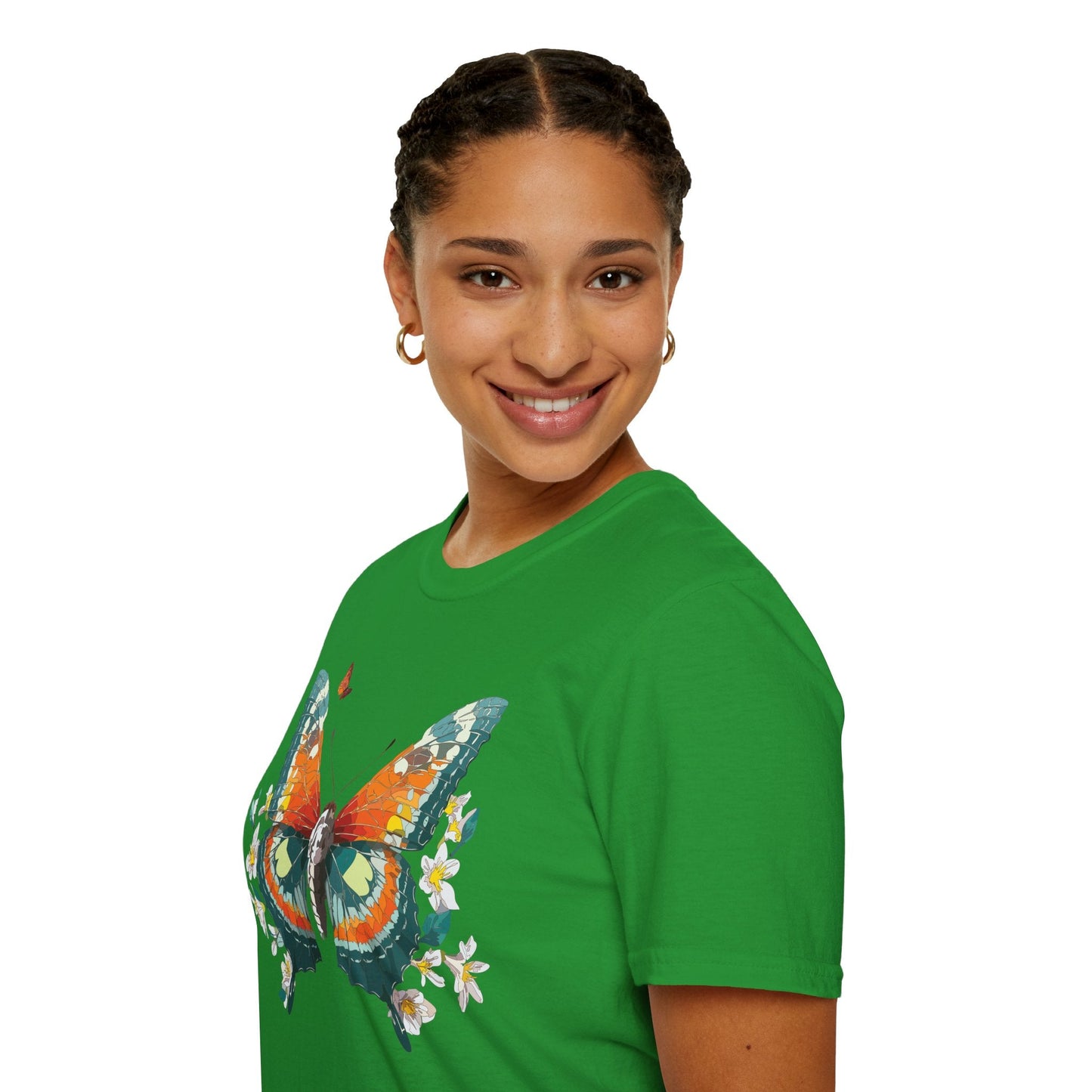 Butterfly T Shirt Unisex Softstyle Gildan 64000 100 Percent Ring Spun Cotton Monarch Tee