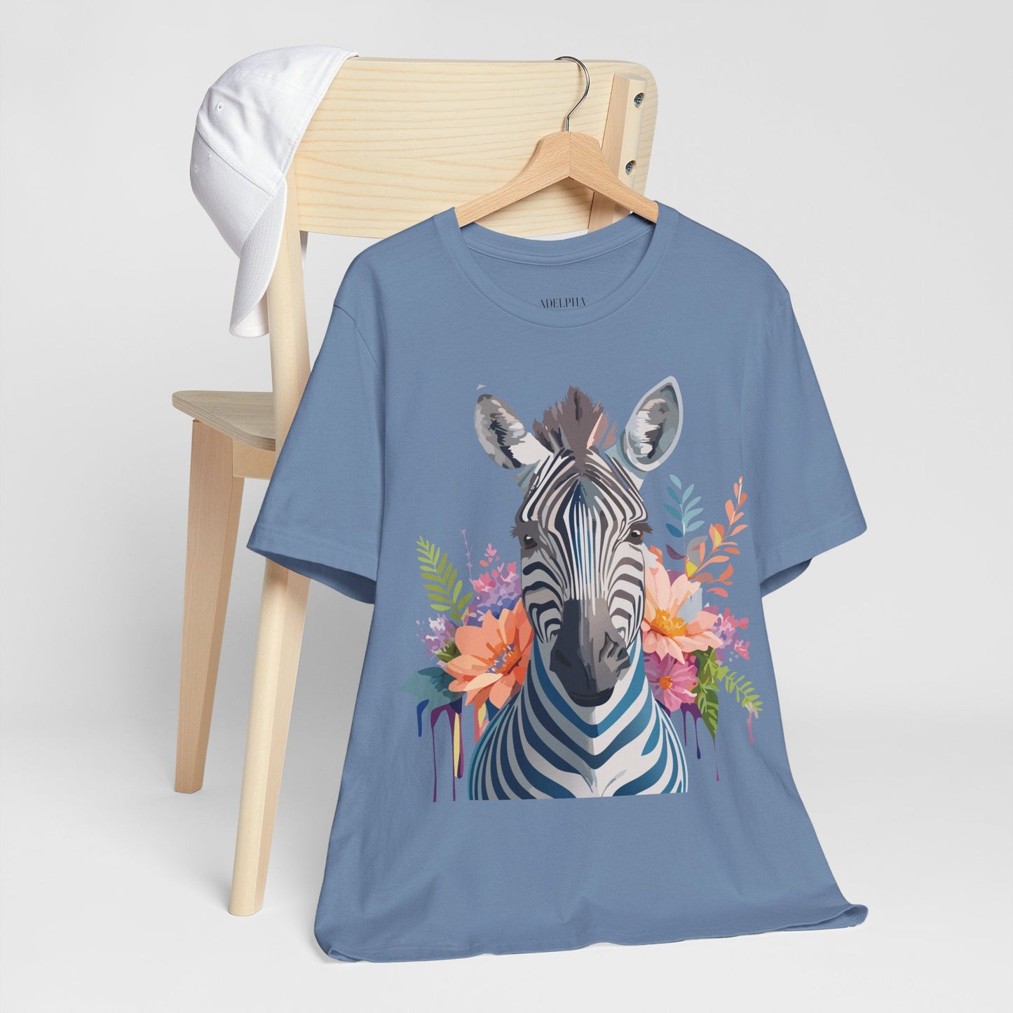 Zebra Graphic Unisex 100 Cotton Vintage Animal Art T-Shirt 1
