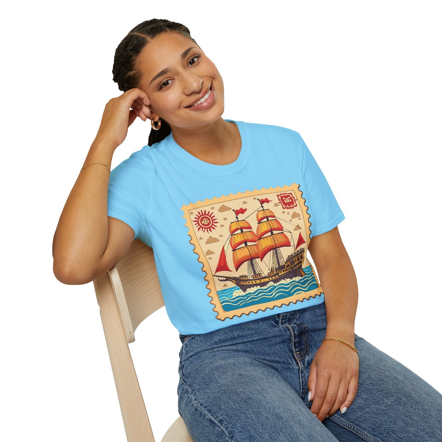 Ship T Shirts Frigate Vessel Tee Unisex Softstyle Gildan 64000 100 Percent Ring Spun Cotton