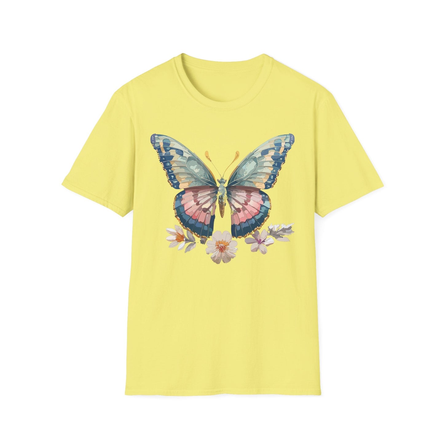 Butterfly Shirt Unisex Monarch Design Gildan Softstyle 64000 Ring Spun Cotton Tee