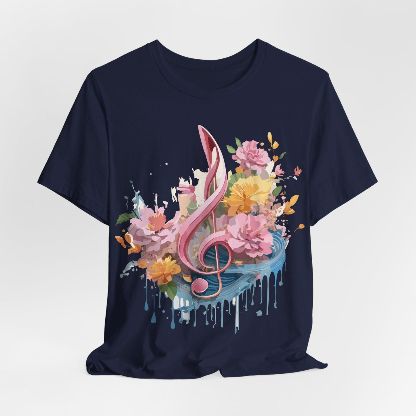Music Graphic Unisex 100 Cotton Vintage Art with Musical Elements Tee 139