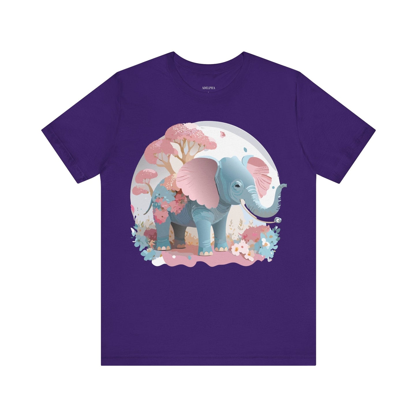 Adelpha Graphic Tee Unisex Vintage Inspired Artwork Elephant Short Sleeve Shirt Premium