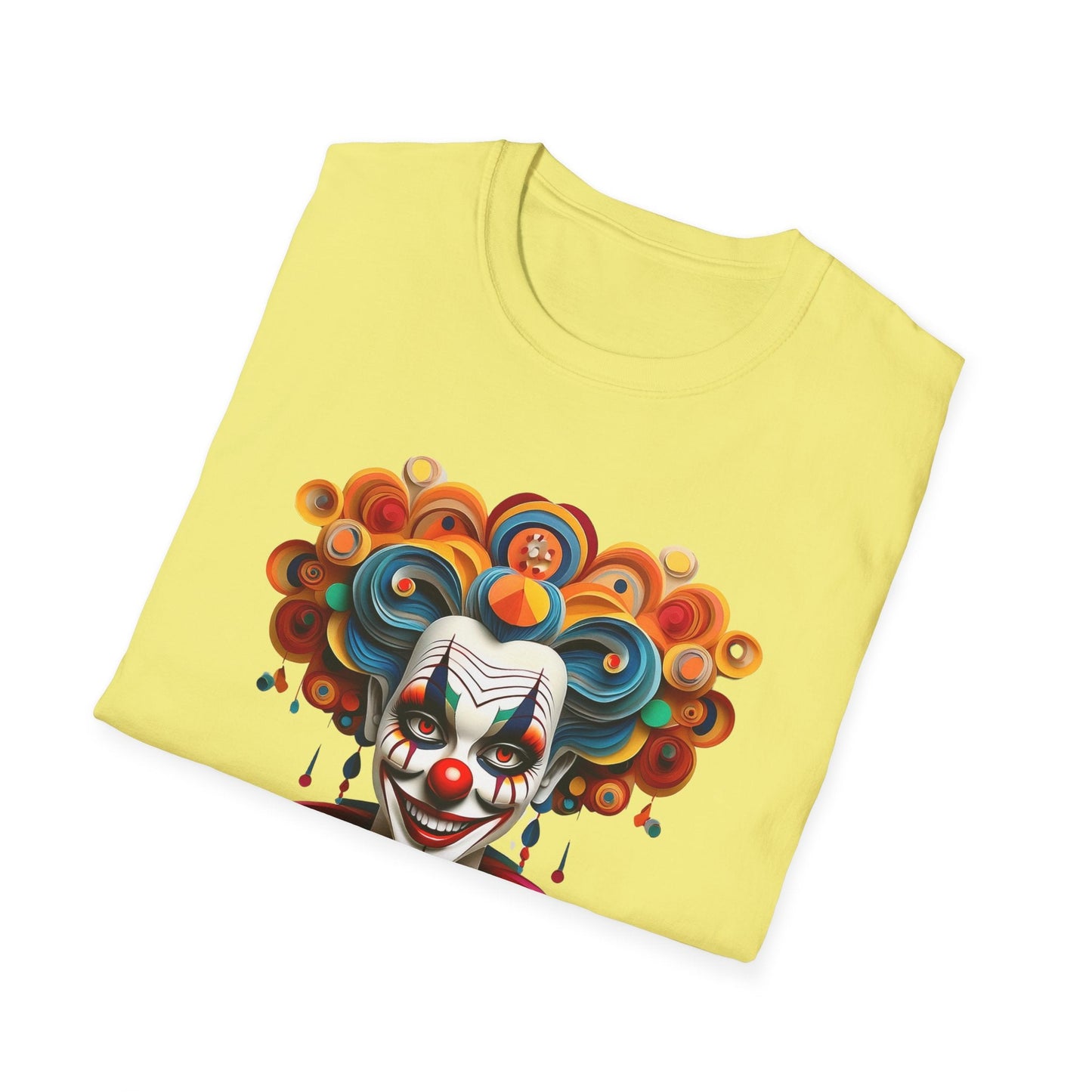 Unisex Clown T Shirt Funny Man Circus Shirt Softstyle Gildan 64000 Short Sleeve Tee