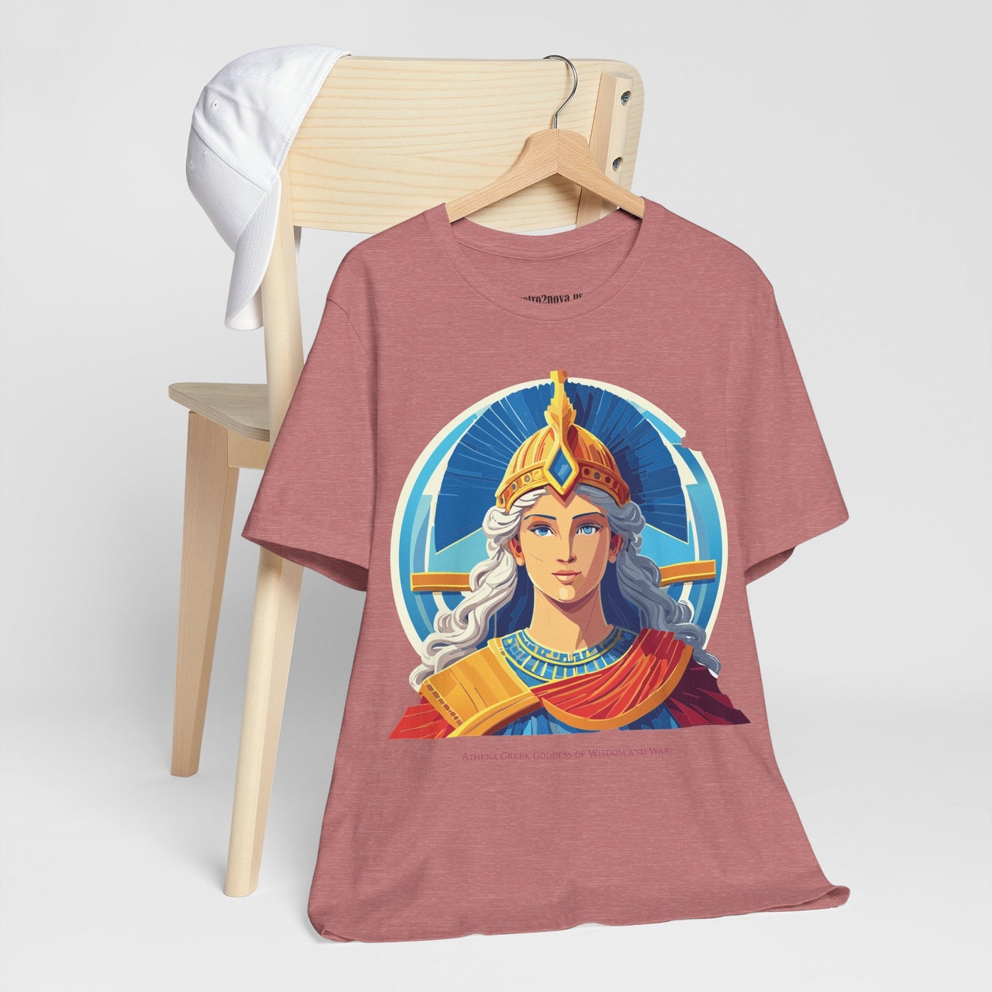 Athena Goddess Graphic Cotton T Shirt Unisex Tee by Retro2Nova Original Art Vintage Inspired