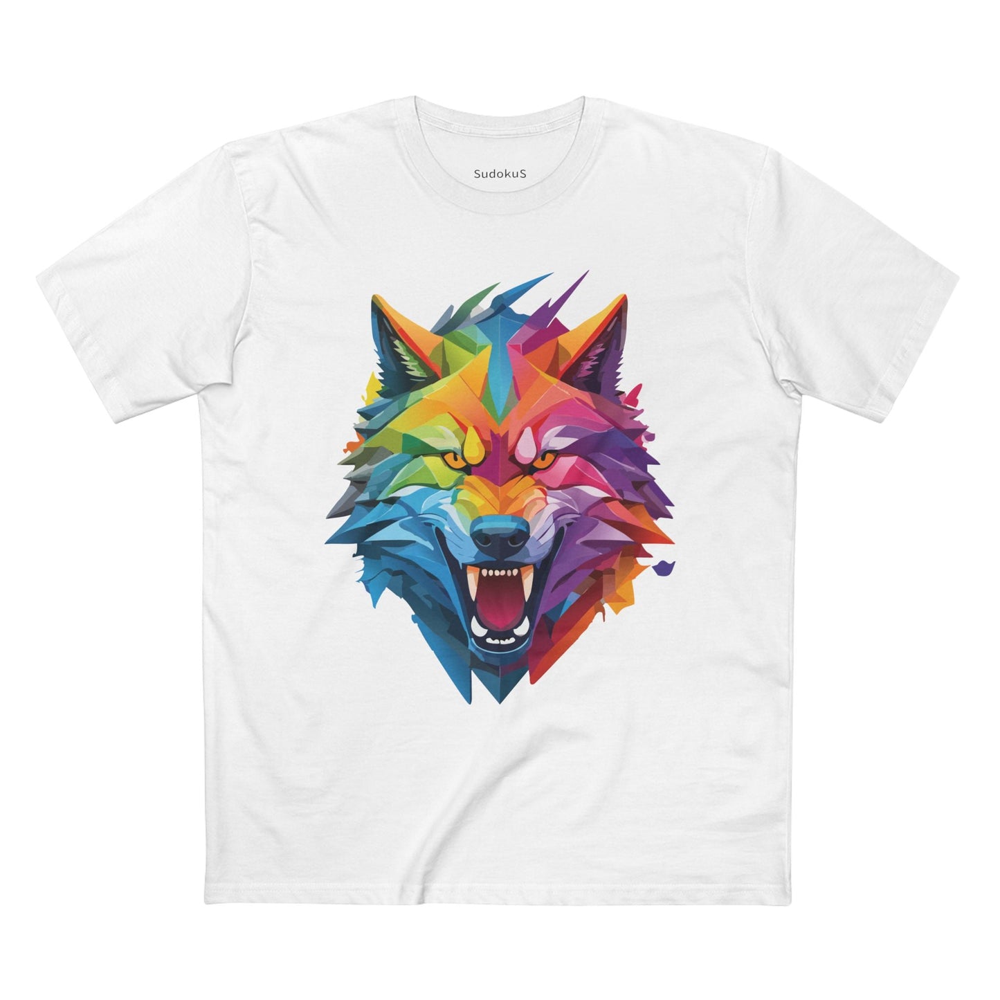 Wolf Graphic Unisex 100 Cotton Staple Tee with Animal Design Artwork 18