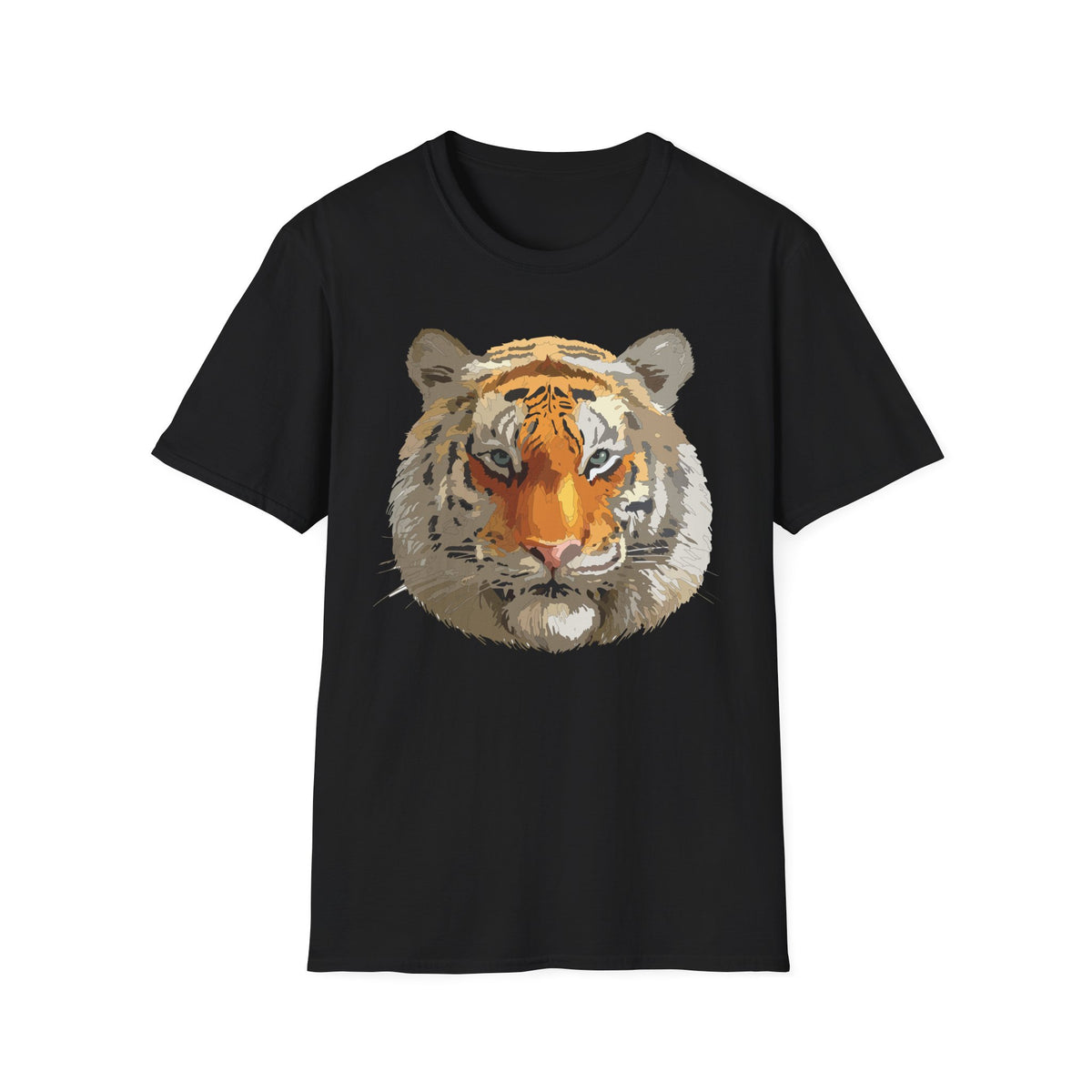 Tiger Face T-Shirt | Realistic Orange Bengal Illustration