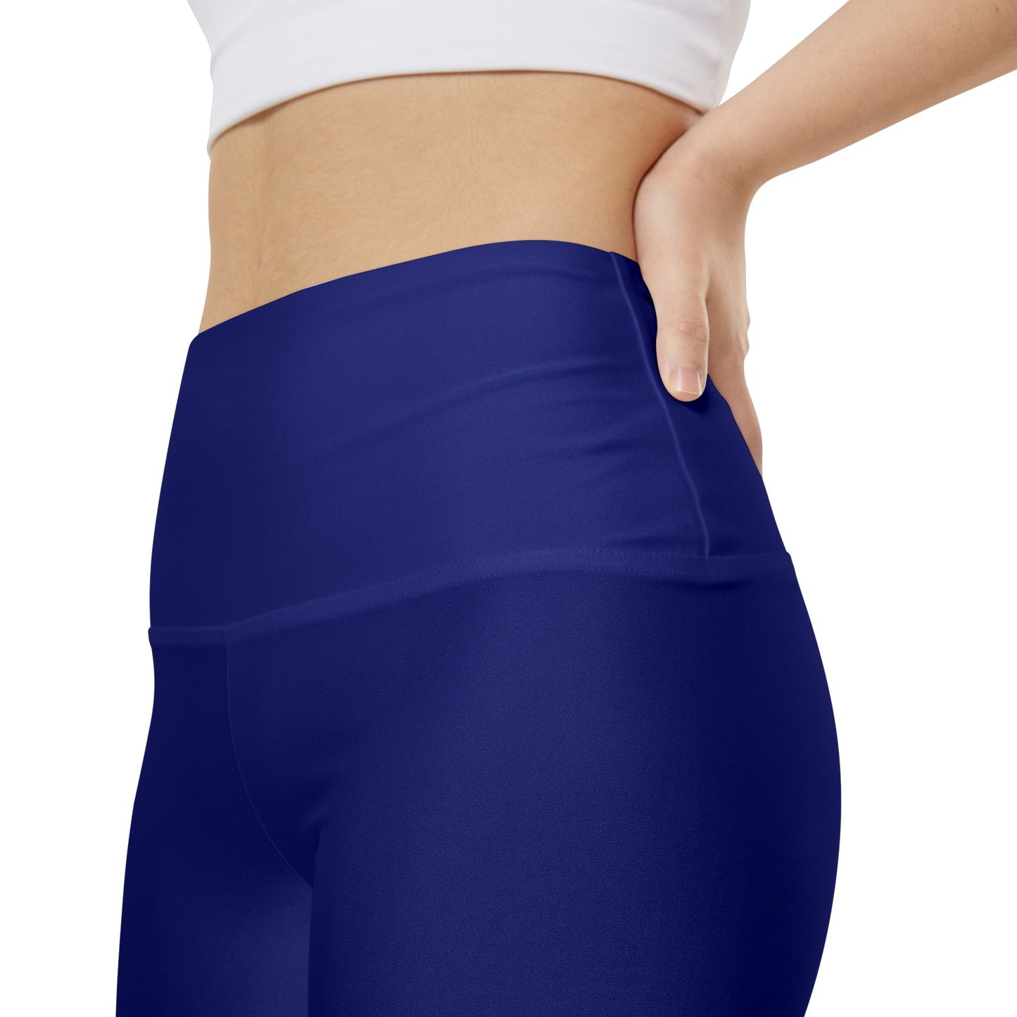 Midnight Blue Women's Workout Shorts — Solid High-Waist Biker Shorts for Exercise & Everyday Wear