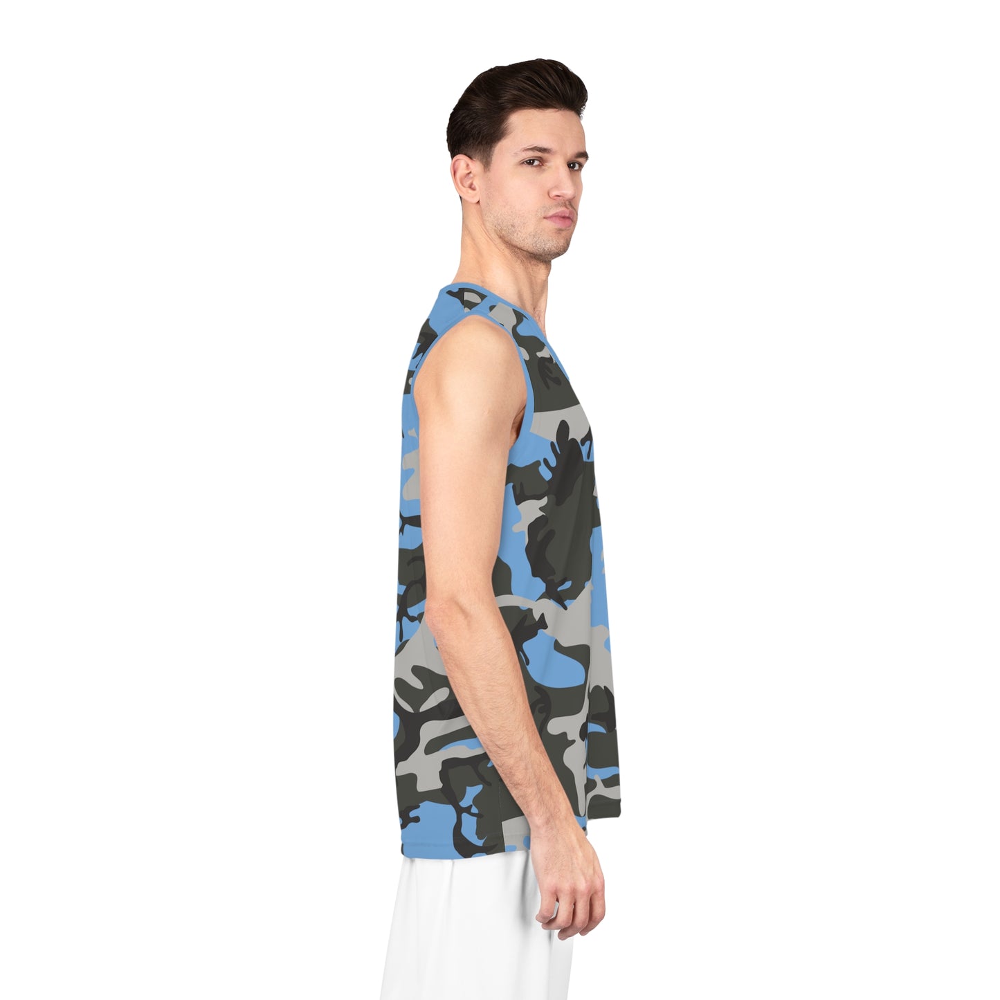 Camiseta de baloncesto de camuflaje para hombre 