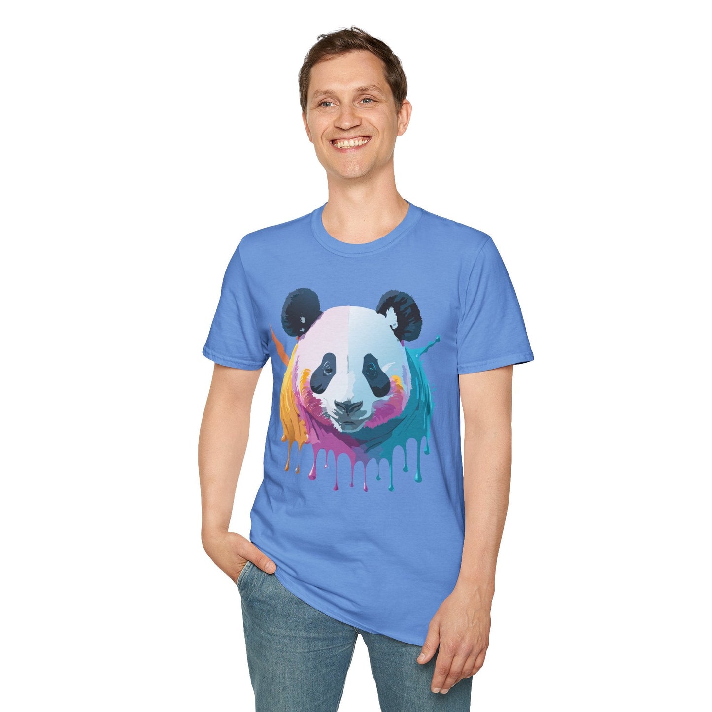 Panda Shirt Unisex T Shirt Softstyle Gildan 64000 100 Percent Ring Spun Cotton Animal Tee
