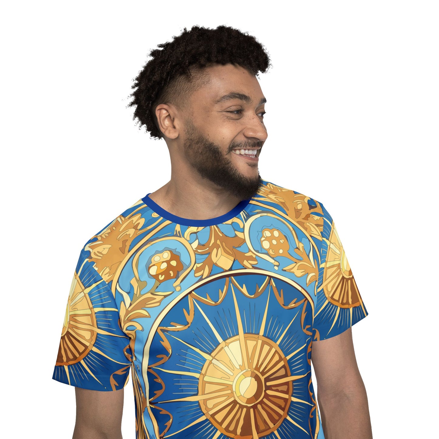 Unisex Poly T-Shirt with Abstract Graphic Design Print
