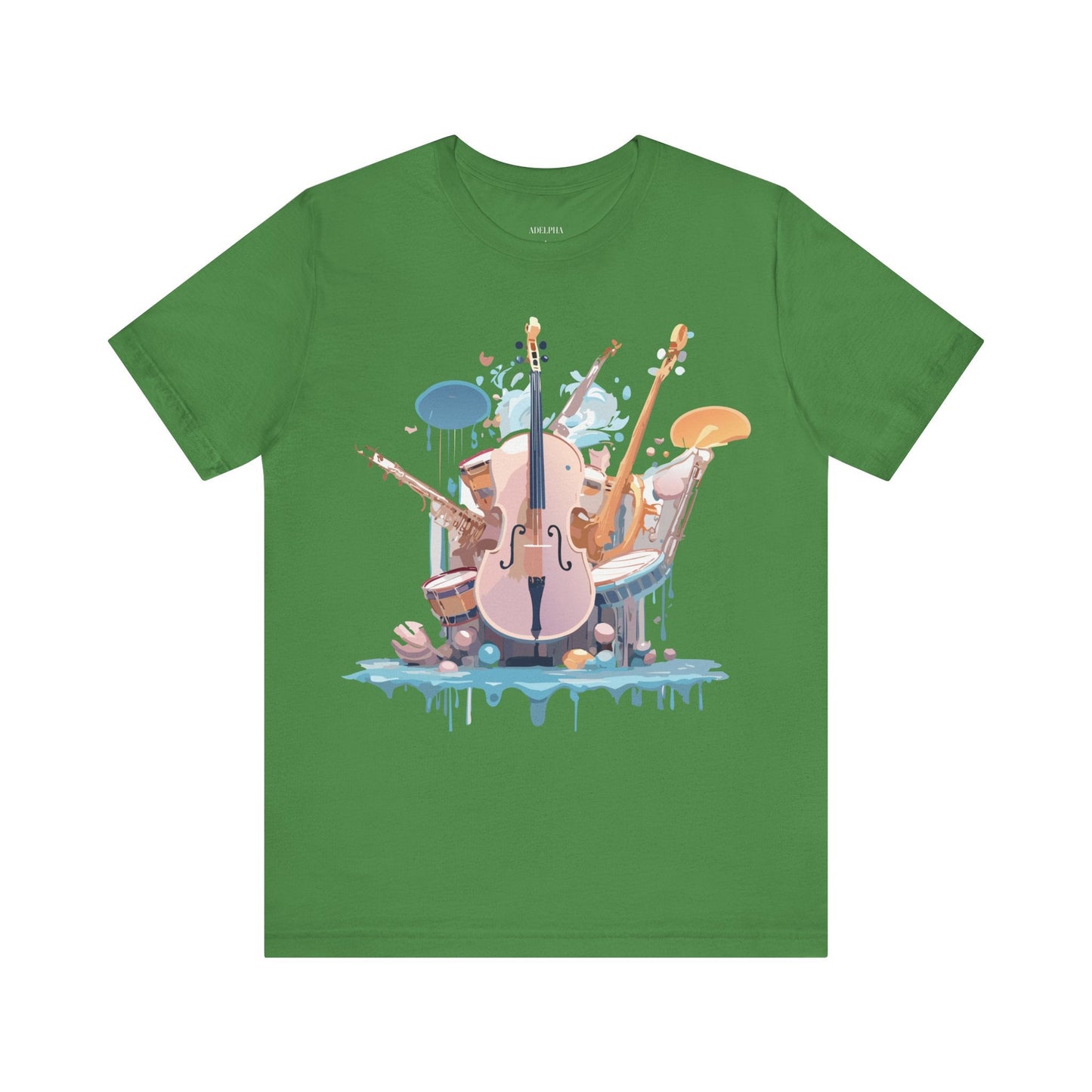 Music Graphic Unisex 100 Cotton Vintage Art with Musical Elements Tee 81