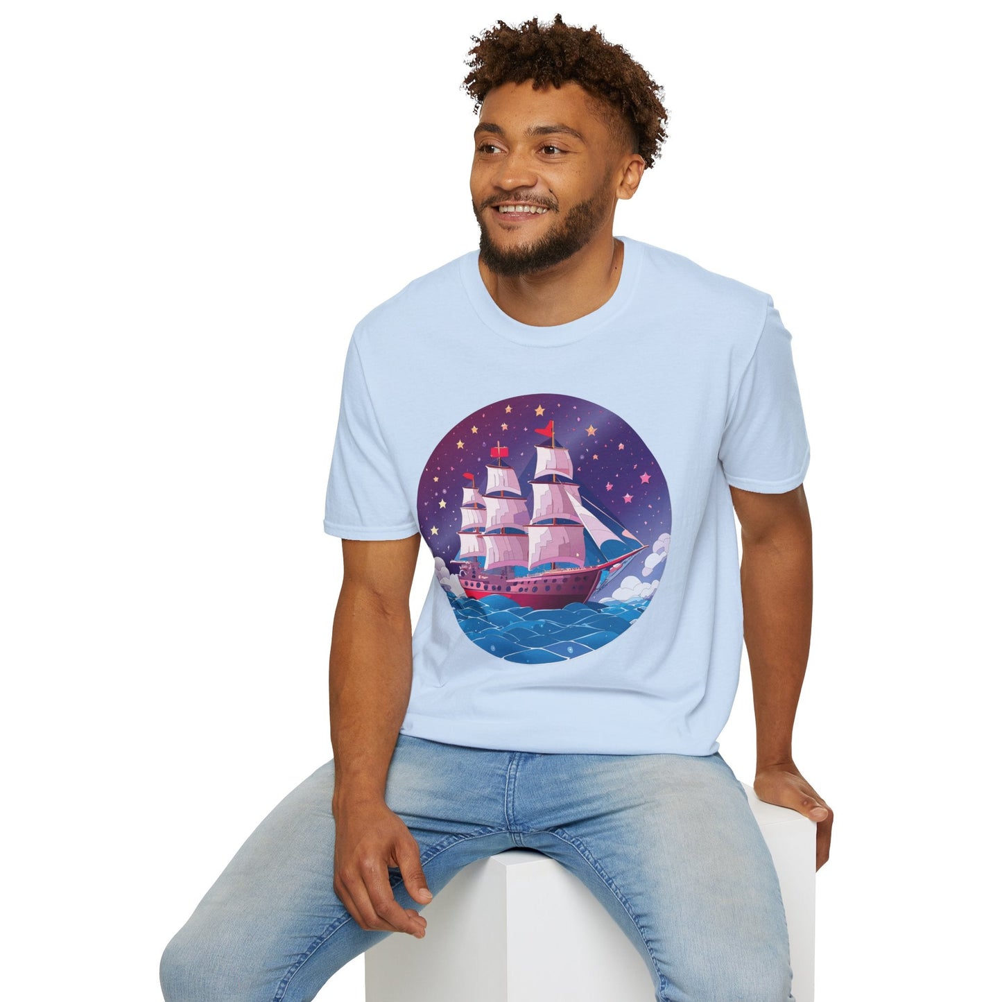 Ship T Shirts Frigate Vessel Tee Unisex Softstyle 64000 Gildan Ring Spun Cotton T Shirt