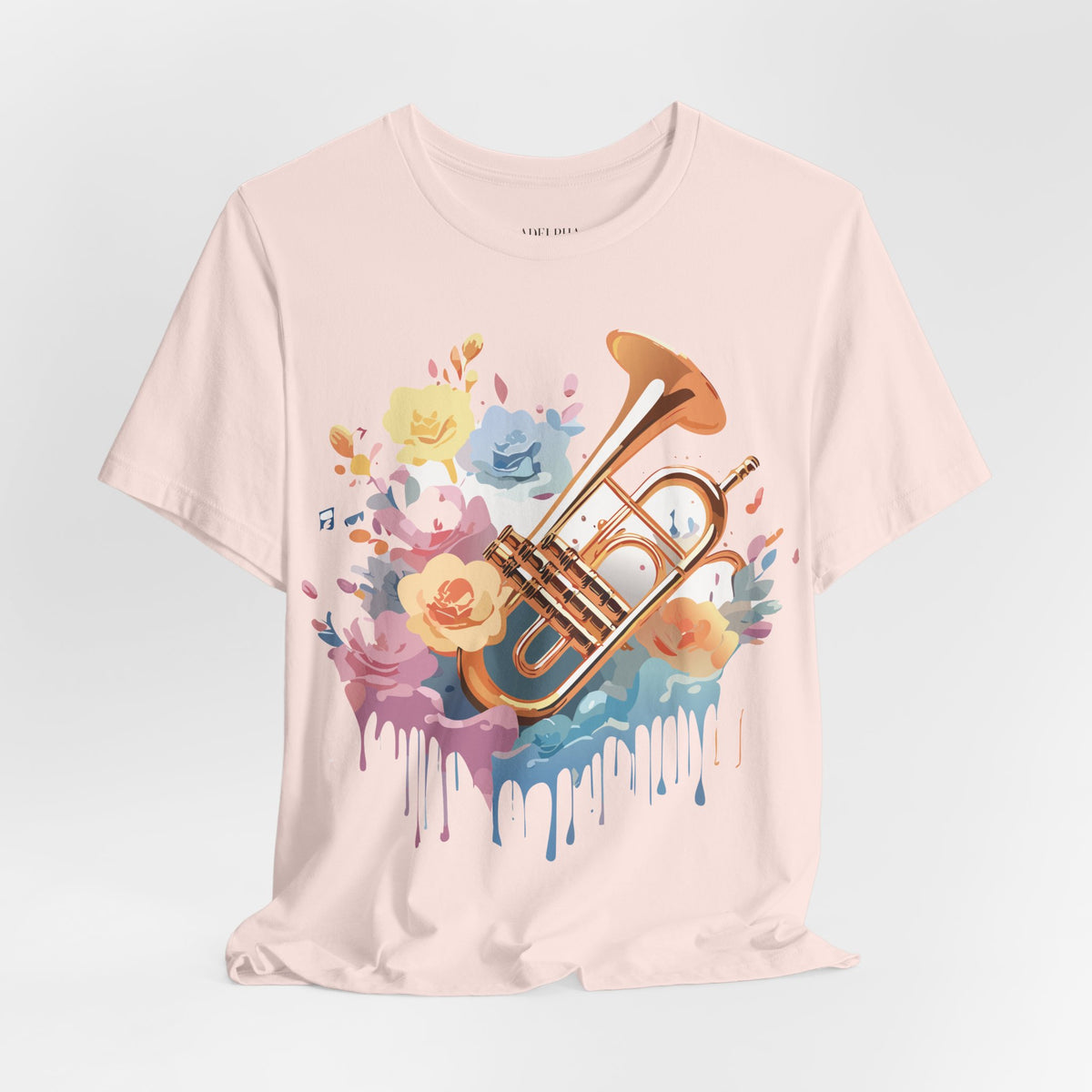 Music Graphic Unisex Cotton Bella+Canvas Tee with Art Design m158