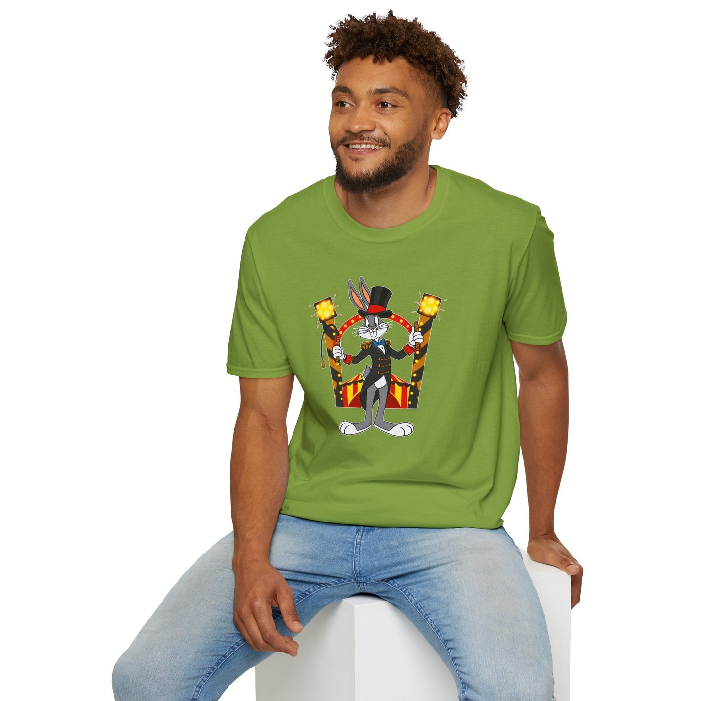 Bugs Bunny T Shirt Unisex Cartoon Tee Gildan Softstyle 64000 Tee Comfort Cotton Fabric