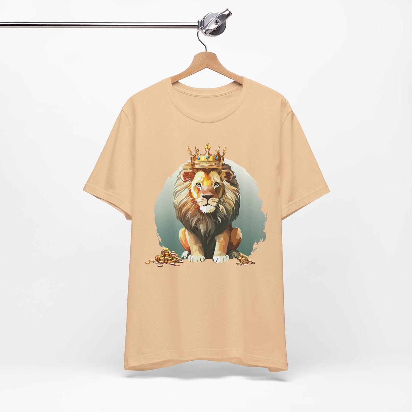Regal Lion Short Sleeve Tee, Animal Shirt, Lion Tee, Unisex Top, Birthday Gift, Shirt with Animal design