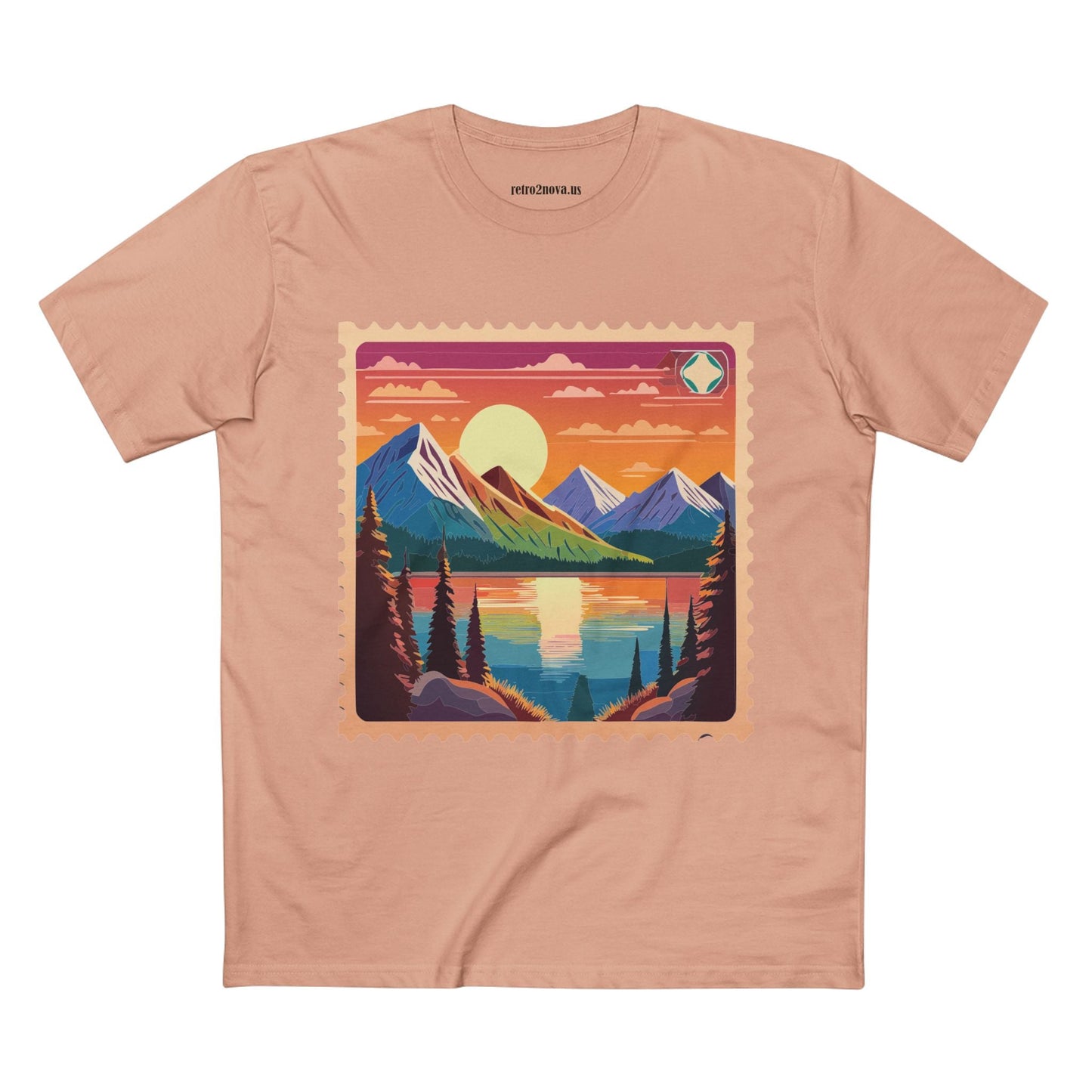 Postage Stamp Shirt Unisex Original Art Design Cotton Tee PS17 Retro2Nova Premium Cotton Staple Tee