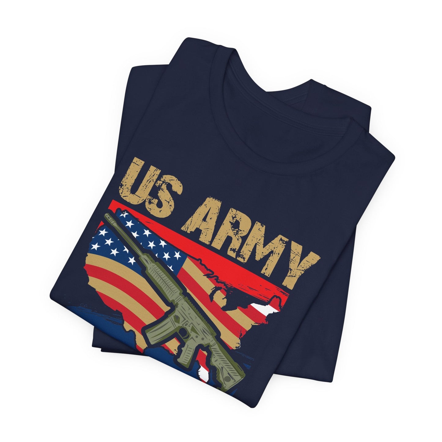 Army Veteran Patriotic Graphic Design Unisex Cotton T-Shirt v17