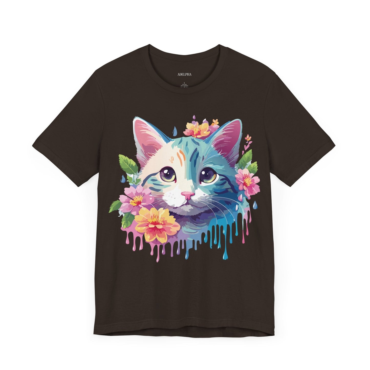 Cat Graphic Tee Unisex Shirt Adelpha Vintage Inspired Short Sleeve