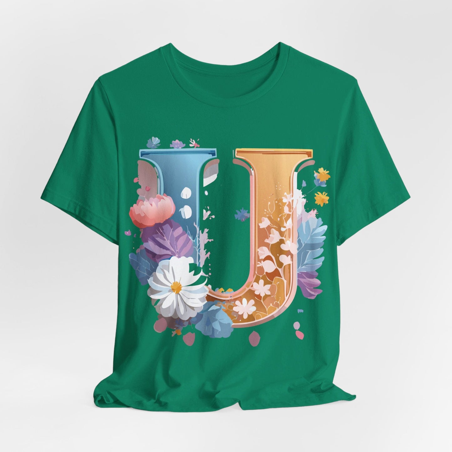 Letter U Graphic Tee Unisex Jersey Short Sleeve Premium Adelpha Art Design Shirt