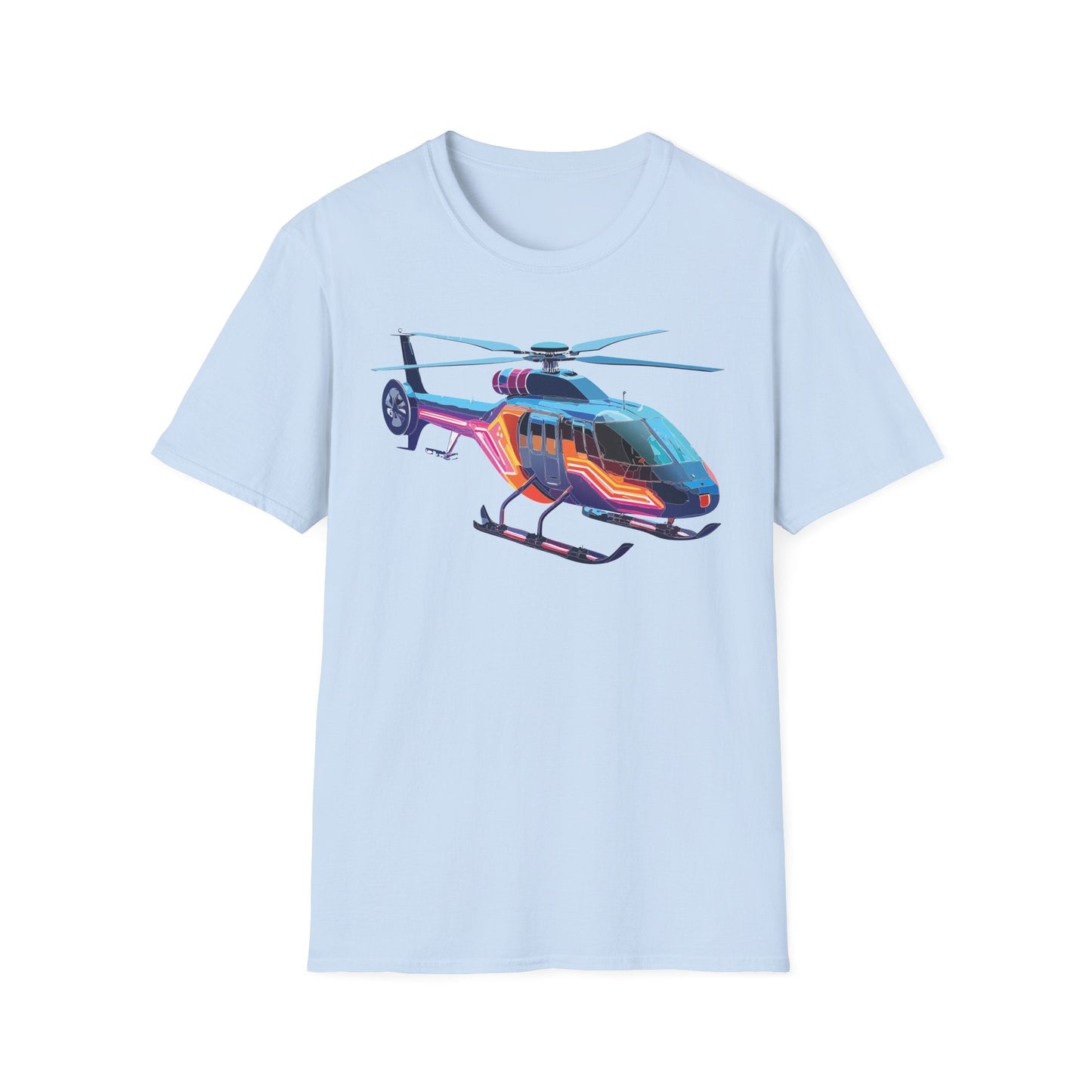 Chopper Helicopter T Shirt Unisex Softstyle 100 Percent Ring Spun Cotton Premium Tee
