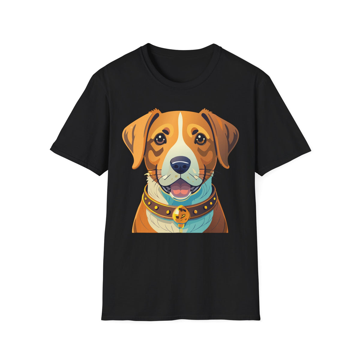 Happy Brown Dog Face T-Shirt | Cute Pet Portrait Tee