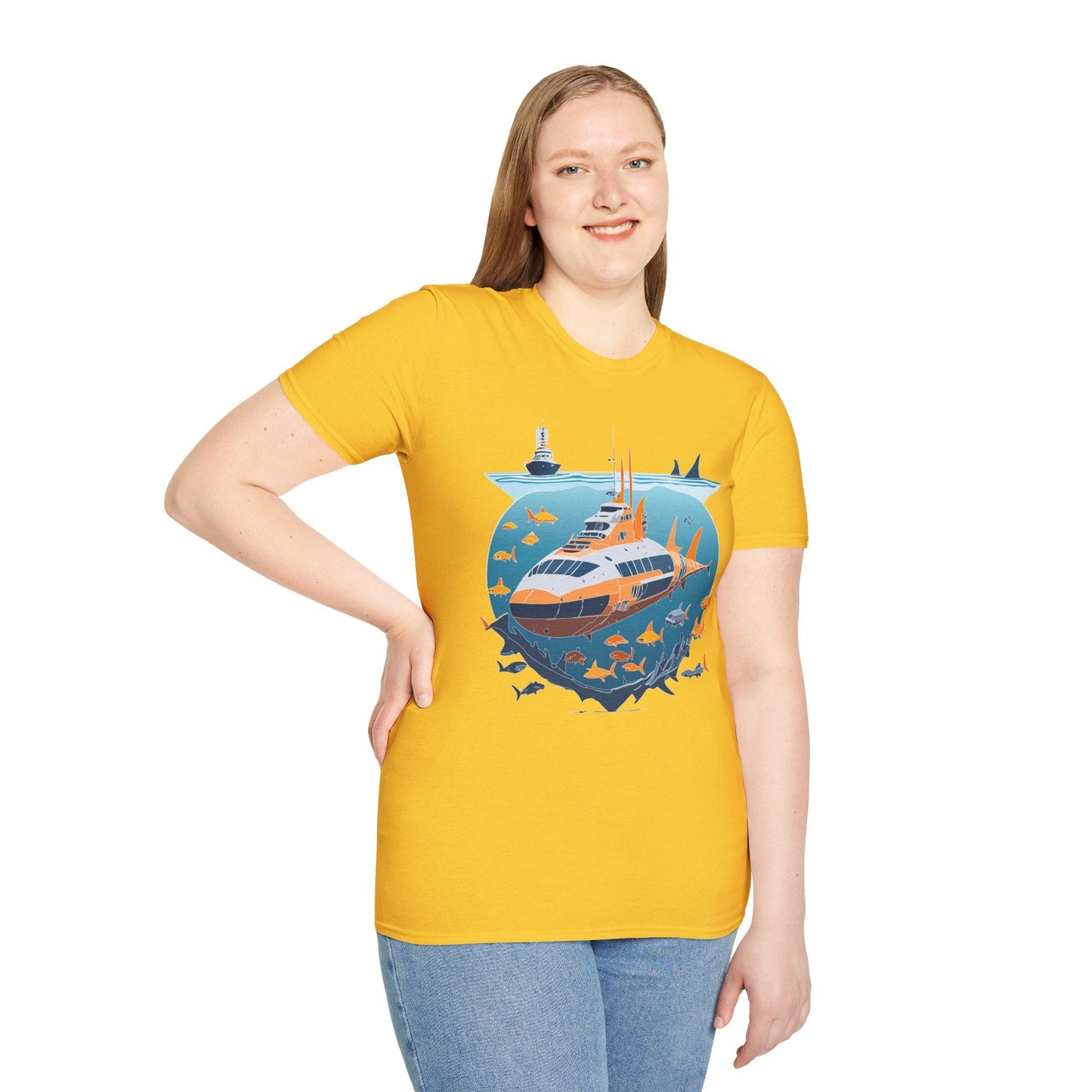 Ocean Graphic Unisex Softstyle Cotton Tee 15