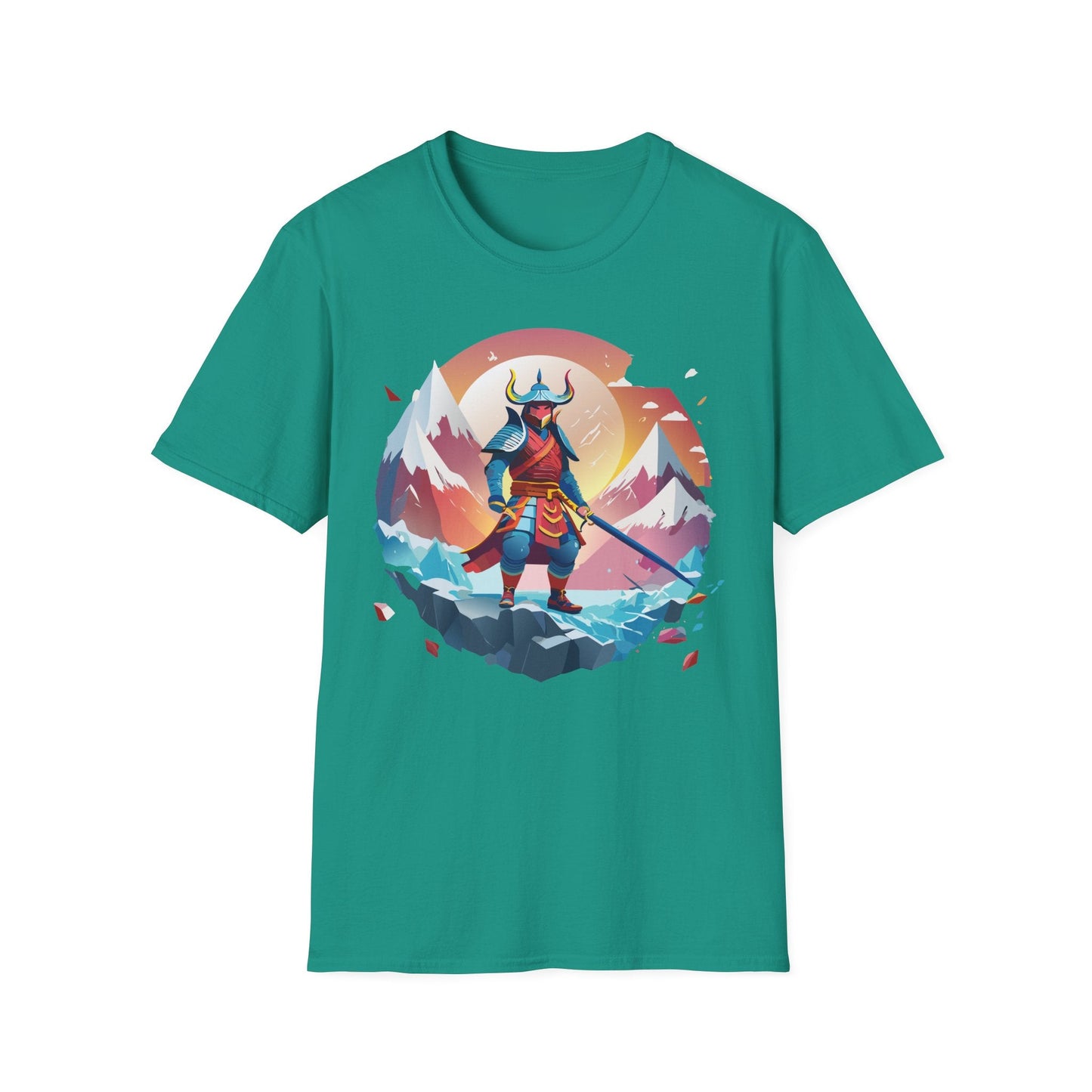 Samurai Style T Shirt Unisex Softstyle 64000 100 Percent Ring Spun Cotton Comfortable Tee