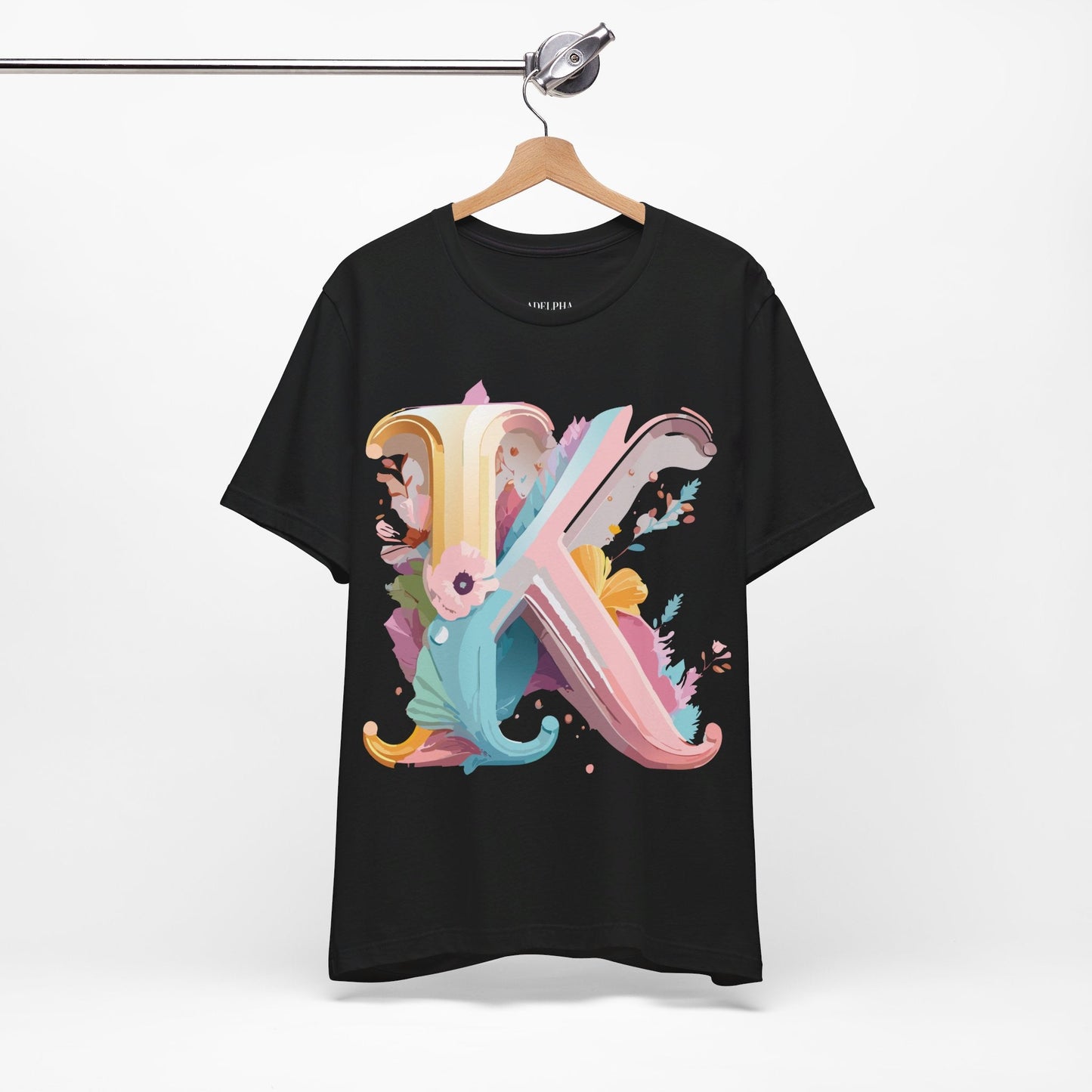 Letter K Shirt Unisex Graphic Tee With Vintage Inspired Artwork Adelpha Premium Comfort