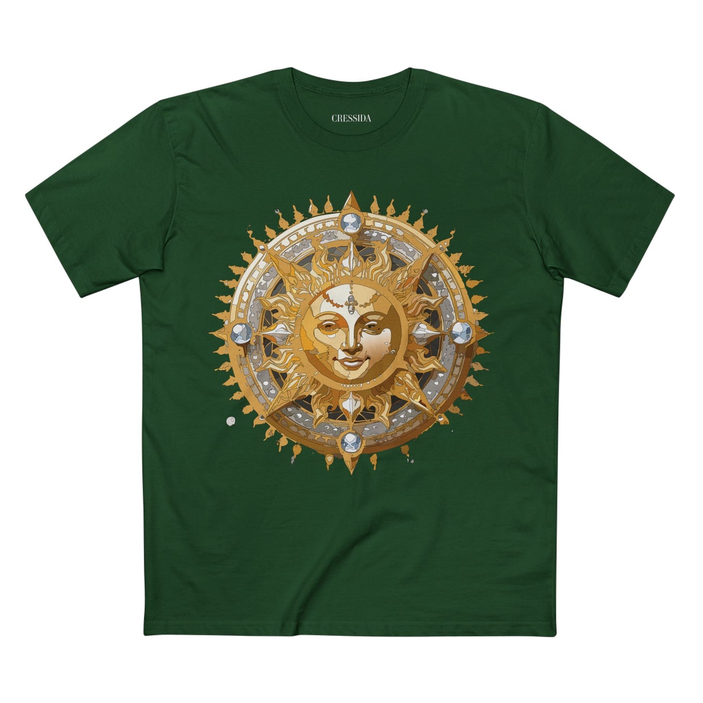 Gold Sun Graphic Unisex 100 Cotton T-Shirt with Golden Art Design 10