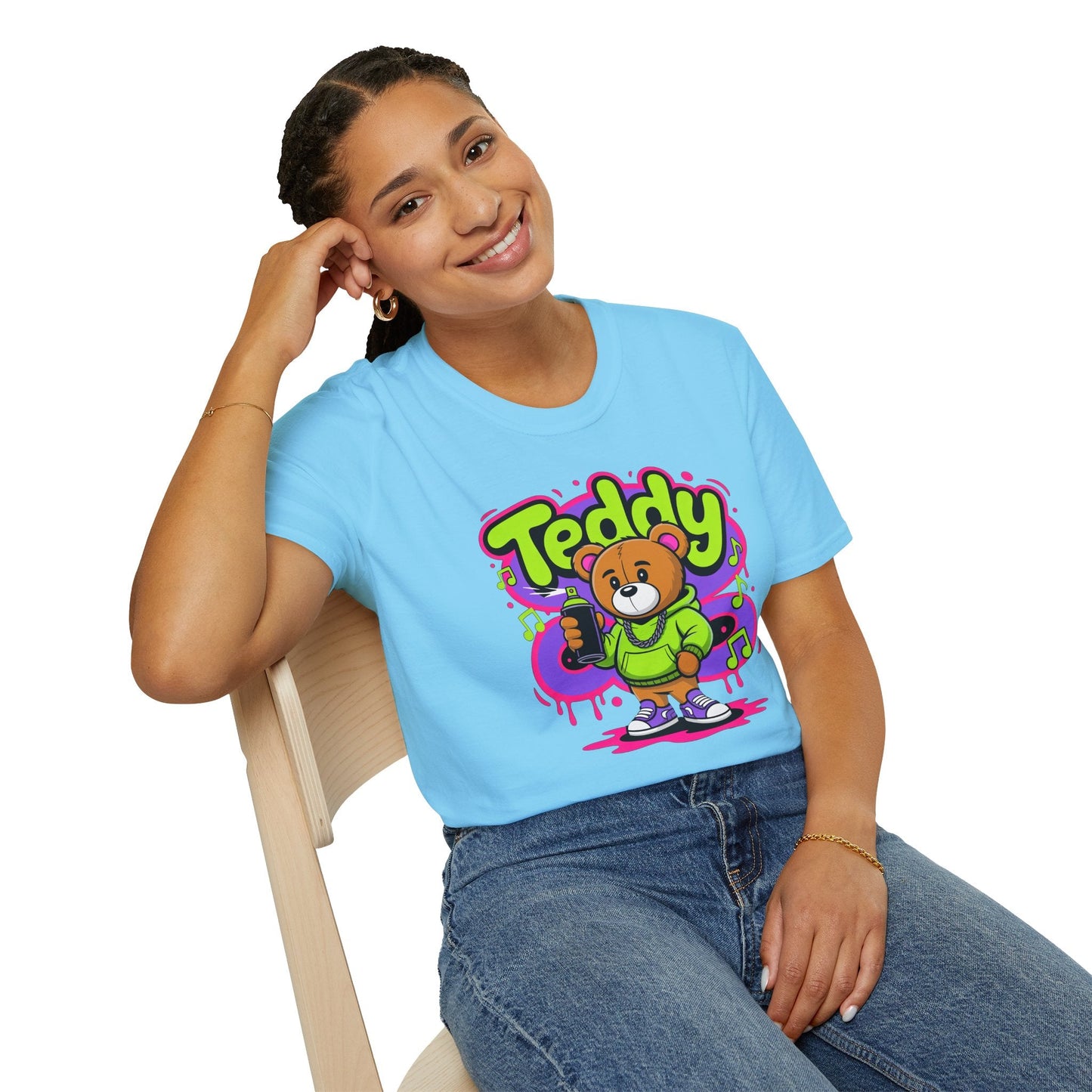 Cartoon T Shirt With Animation Funny Animals Tee Unisex Softstyle Gildan 64000 Cotton