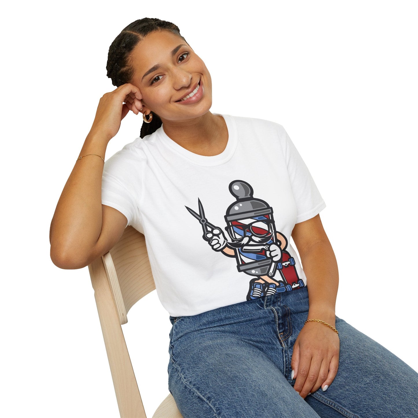 Cartoon Animation T Shirt Unisex Funny Tee Cotton Gildan Softstyle 64000 Comfortable Wear