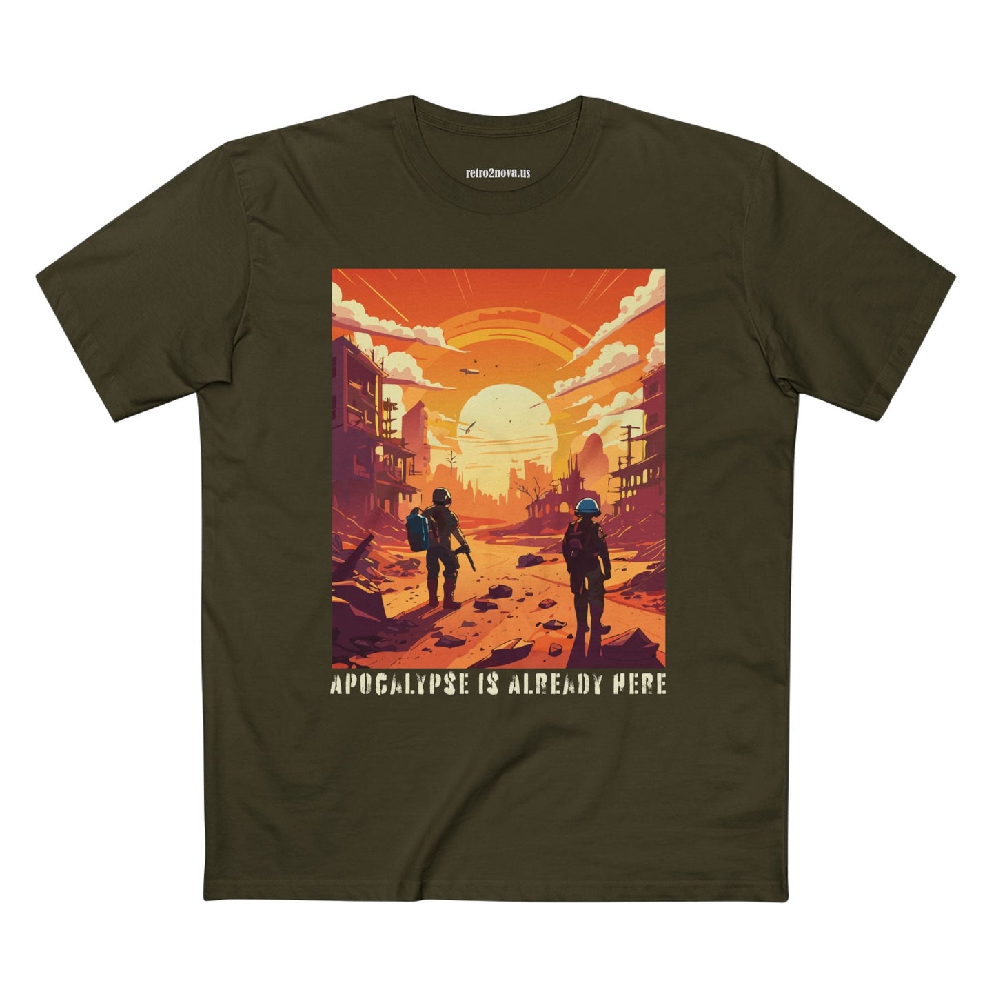 Cataclysm Doomsday Shirt Unisex Premium Cotton Tee With Original Art Design By Retro2Nova
