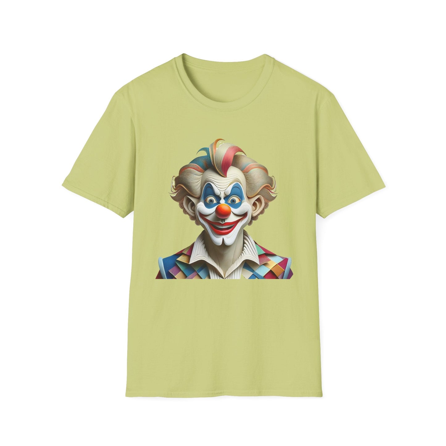Unisex Clown Shirt Funny Man Circus Tee Softstyle Gildan 64000 Short Sleeve Everyday Comfort