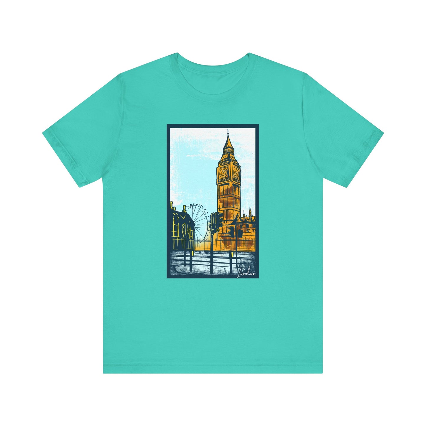 Retro Poster London Graphic Design Tee, London Shirt, Vintage Tees, Art Design T-Shirt, Graphic Tee, Retro Art Shirts