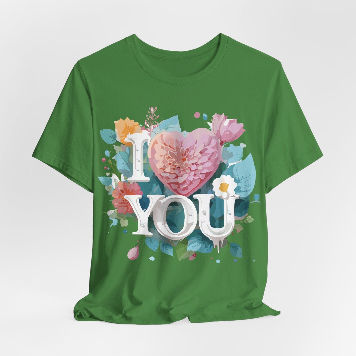 Valentine Day Graphic Unisex 100 Cotton Vintage Artwork with Love and Flower Design Tee 9
