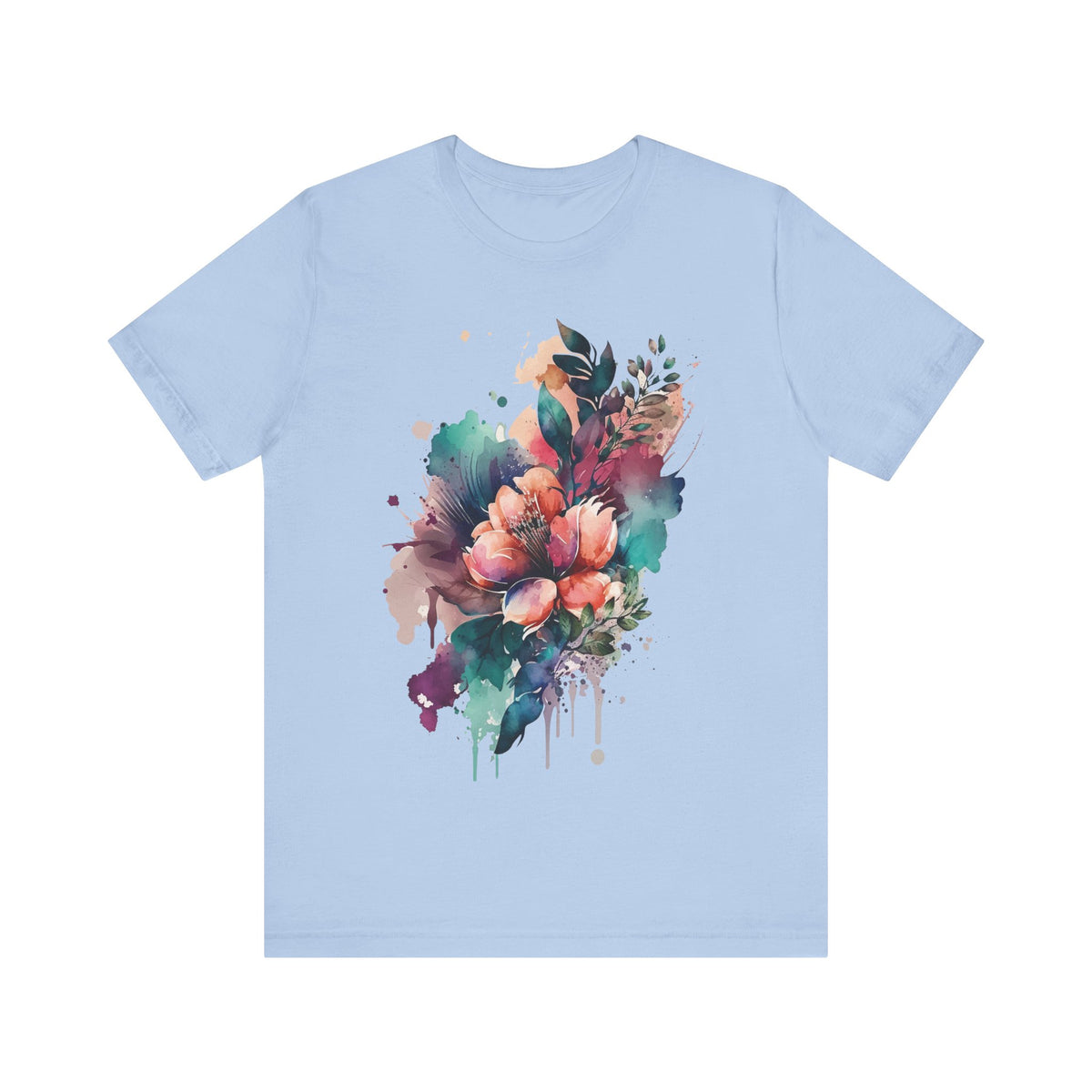 Floral Graphic Tee Shirt - Bella+Canvas Unisex 100 Cotton 57