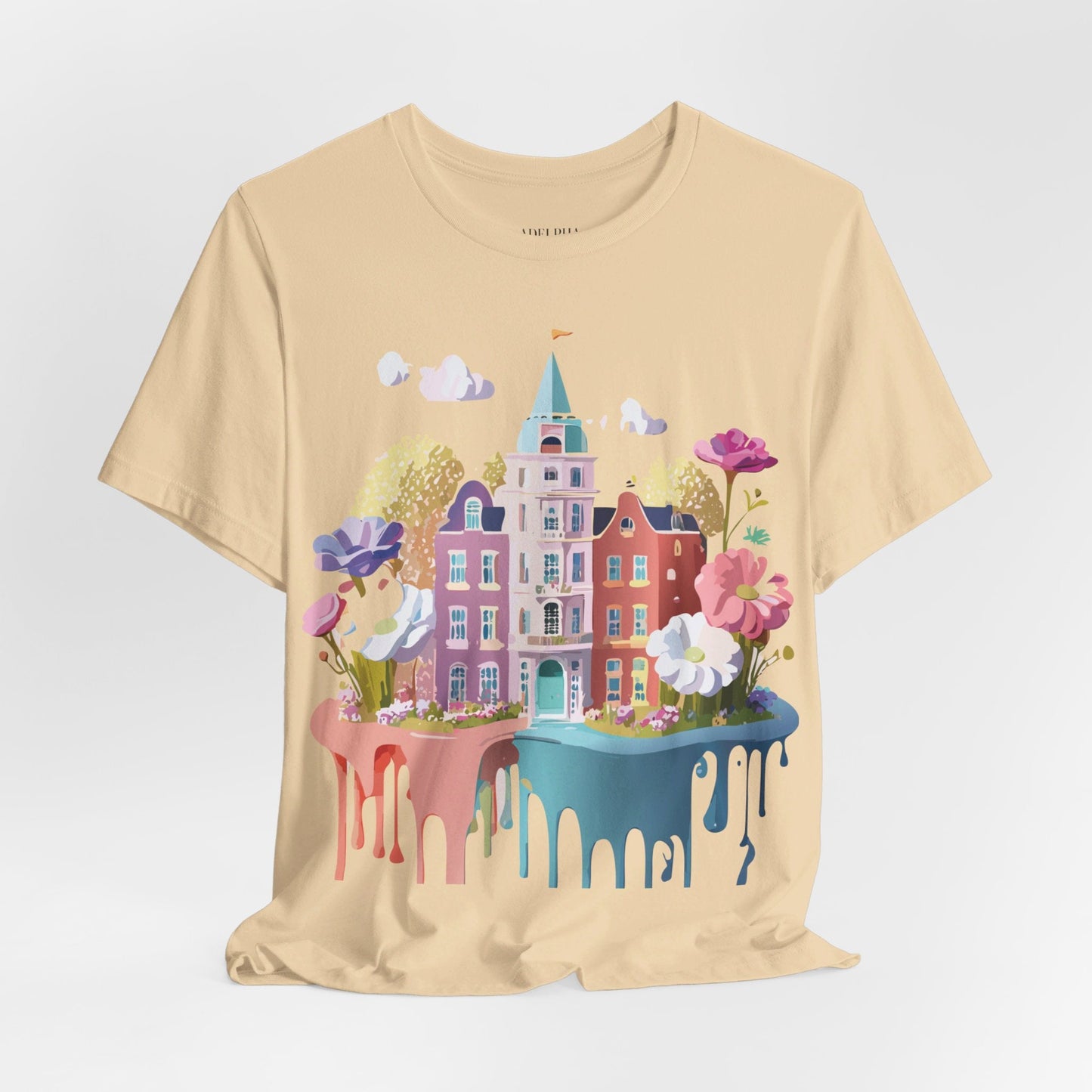 Amsterdam Tourist Shirt Graphic Tee Unisex Vintage Inspired Art Design by Adelpha Short Sleeve