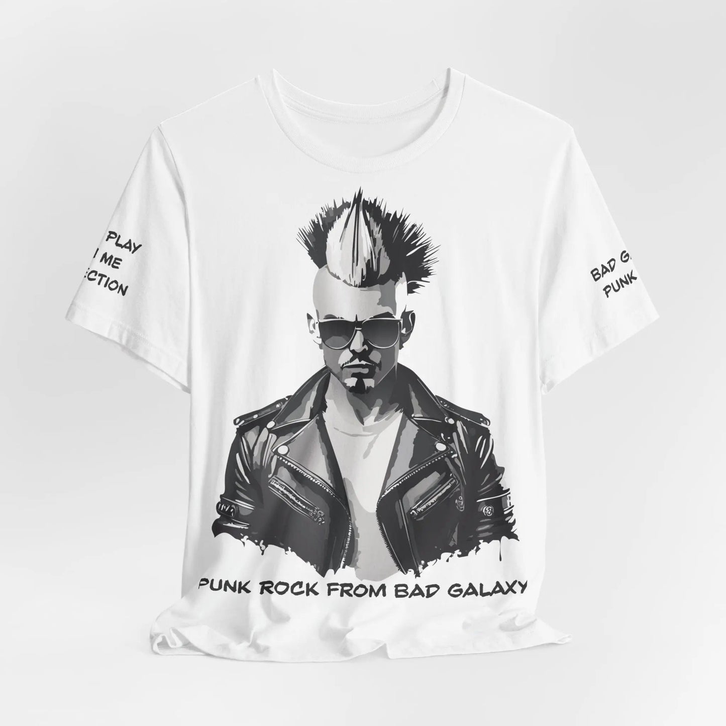 Bad Galaxy Punk Rock Tee Shirt Made In USA With Eco Friendly Ink 100 Percent Cotton