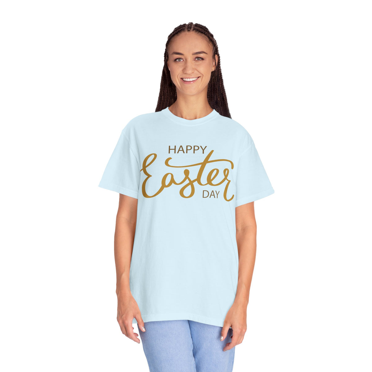 Happy Easter Day T-Shirt, Tee Shirt with Easter Signature, T Shirt with Easter Prints, Tee Shirt with Easter Design