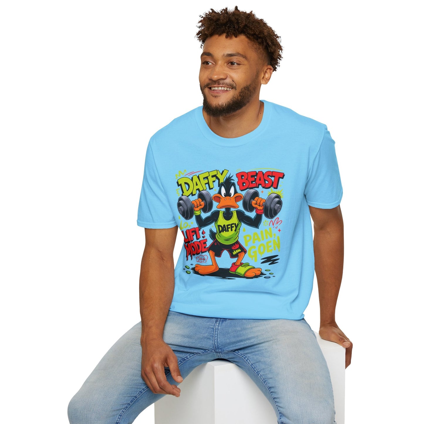 Cartoon T Shirt Funny Animals Print Unisex Animation Tee Gildan Softstyle 64000