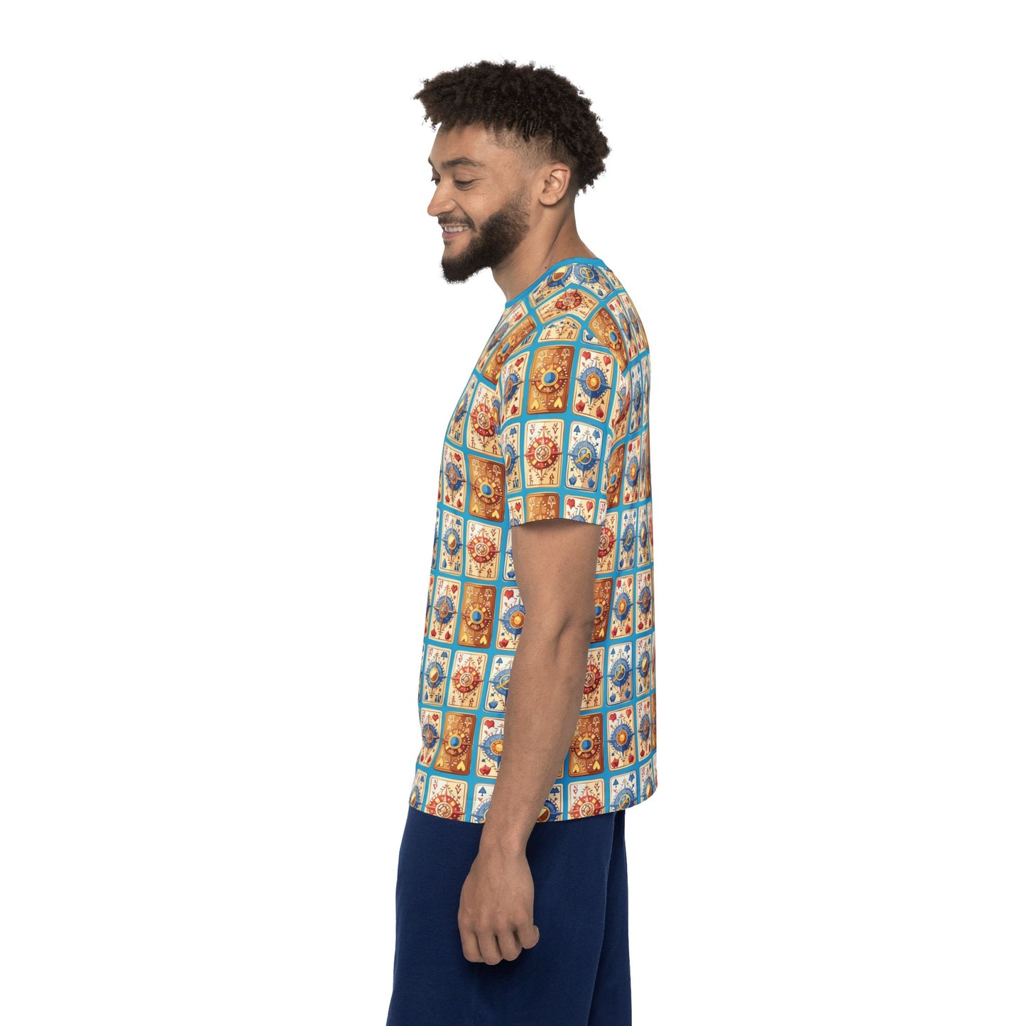 Unisex Poly T-Shirt with Abstract Graphic Design Print