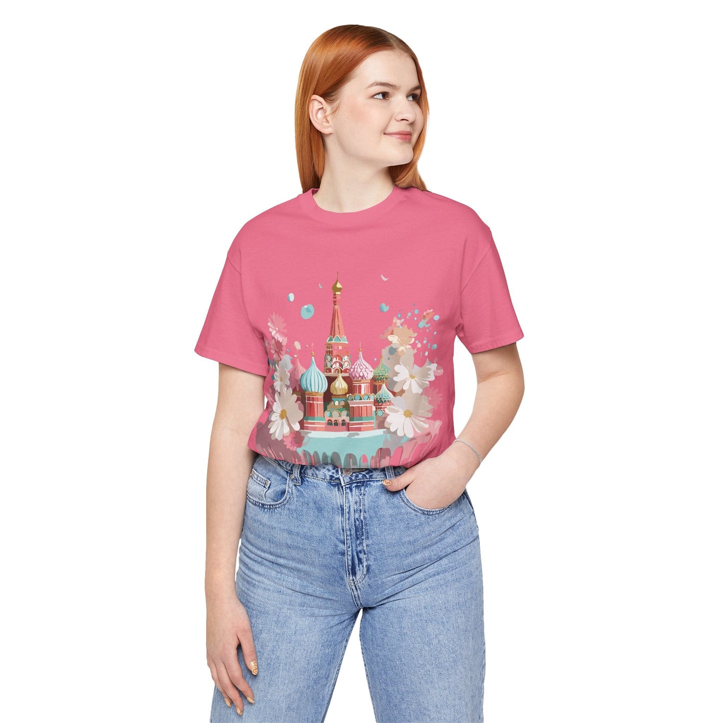 Unisex Graphic Tee With Vintage Moscow Artwork By Adelpha Premium Short Sleeve Shirt
