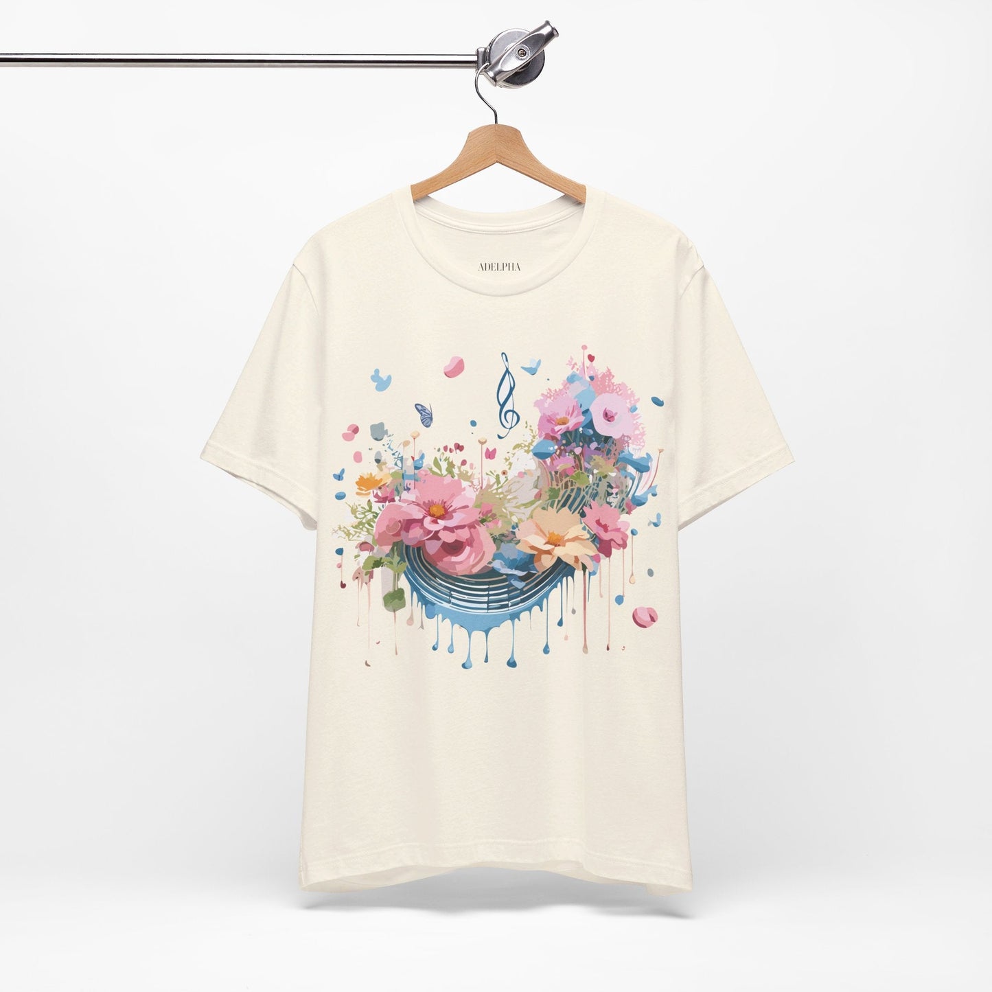 Adelpha Vintage Inspired Music Graphic Unisex T Shirt Tee For Everyday Casual Wear