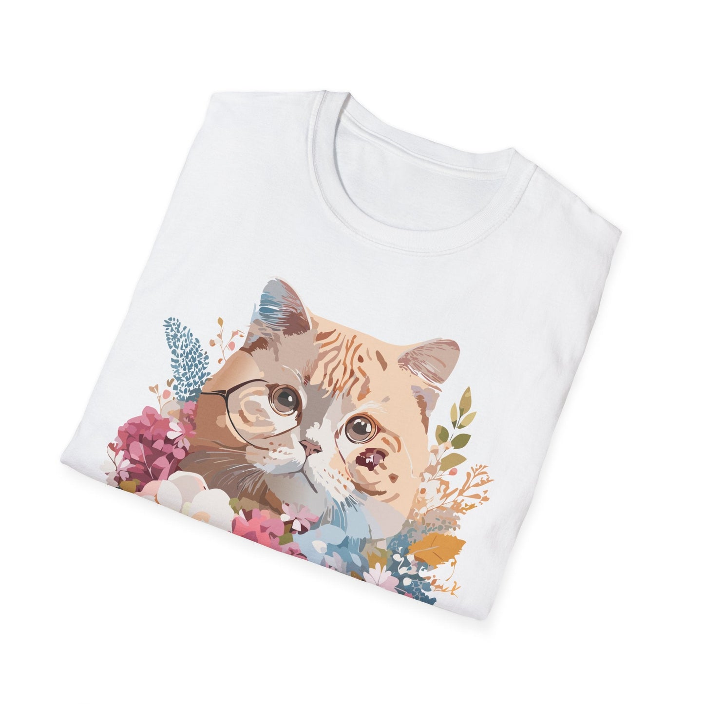 Cat Shirt Unisex Cat Tee Kitten Print Softstyle Gildan 64000