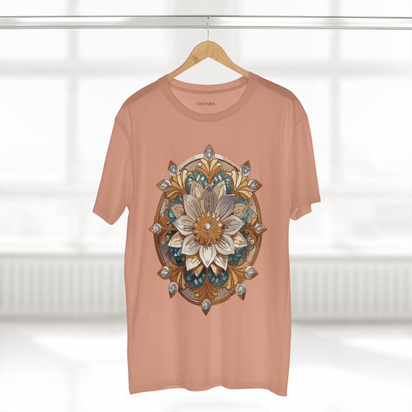 Floral Graphic T-Shirt Unisex 100 Cotton Art Design with Antique Flowers Tee 16