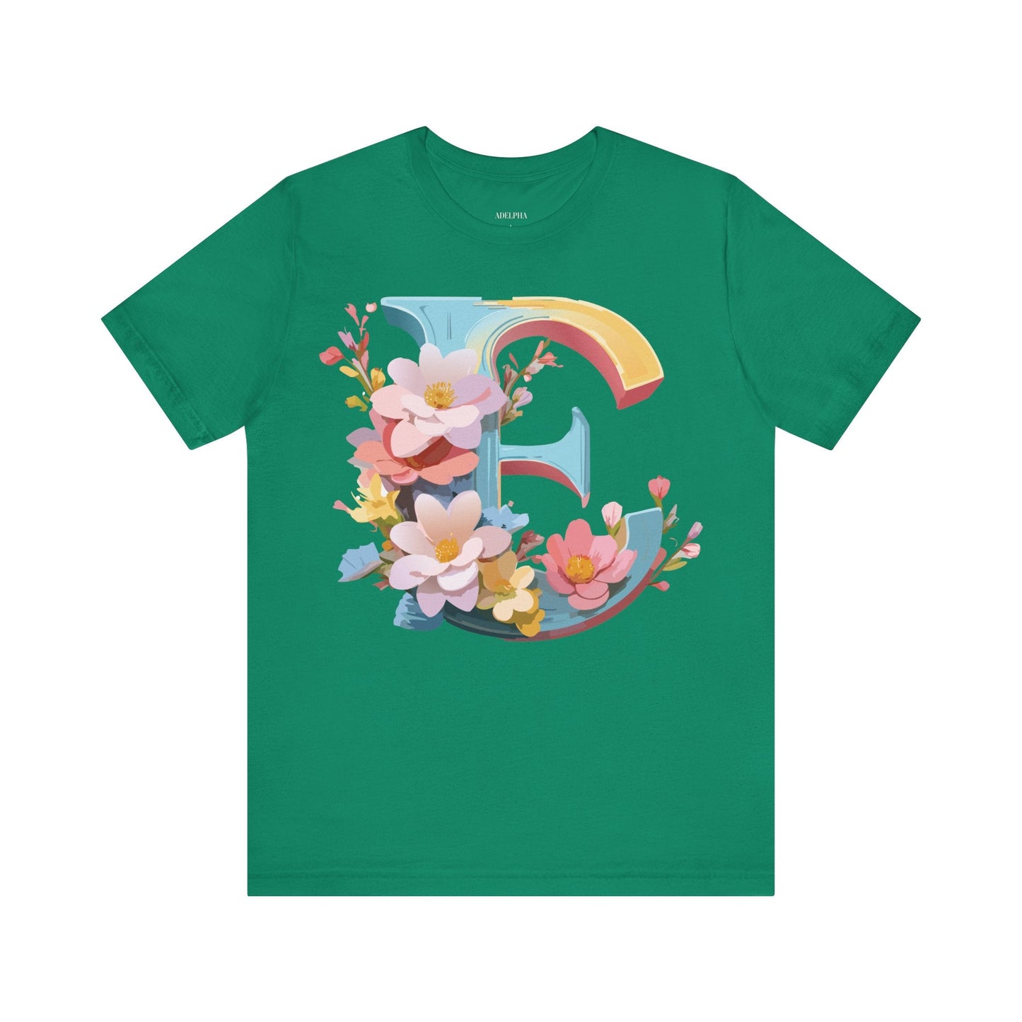 Letter E Shirt Unisex Graphic Tee By Adelpha Vintage Inspired Short Sleeve Casual