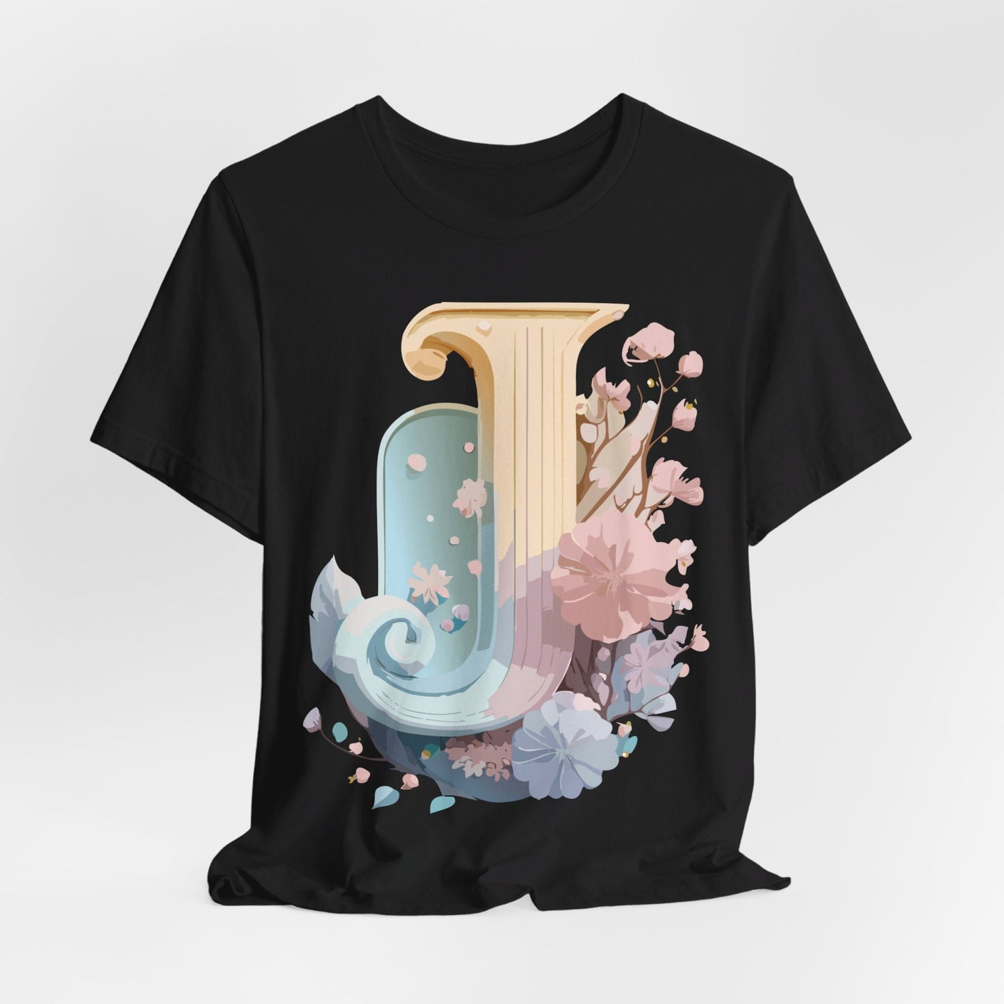 Adelpha Letter J Shirt Unisex Graphic Tee Vintage Inspired Art Design Short Sleeve